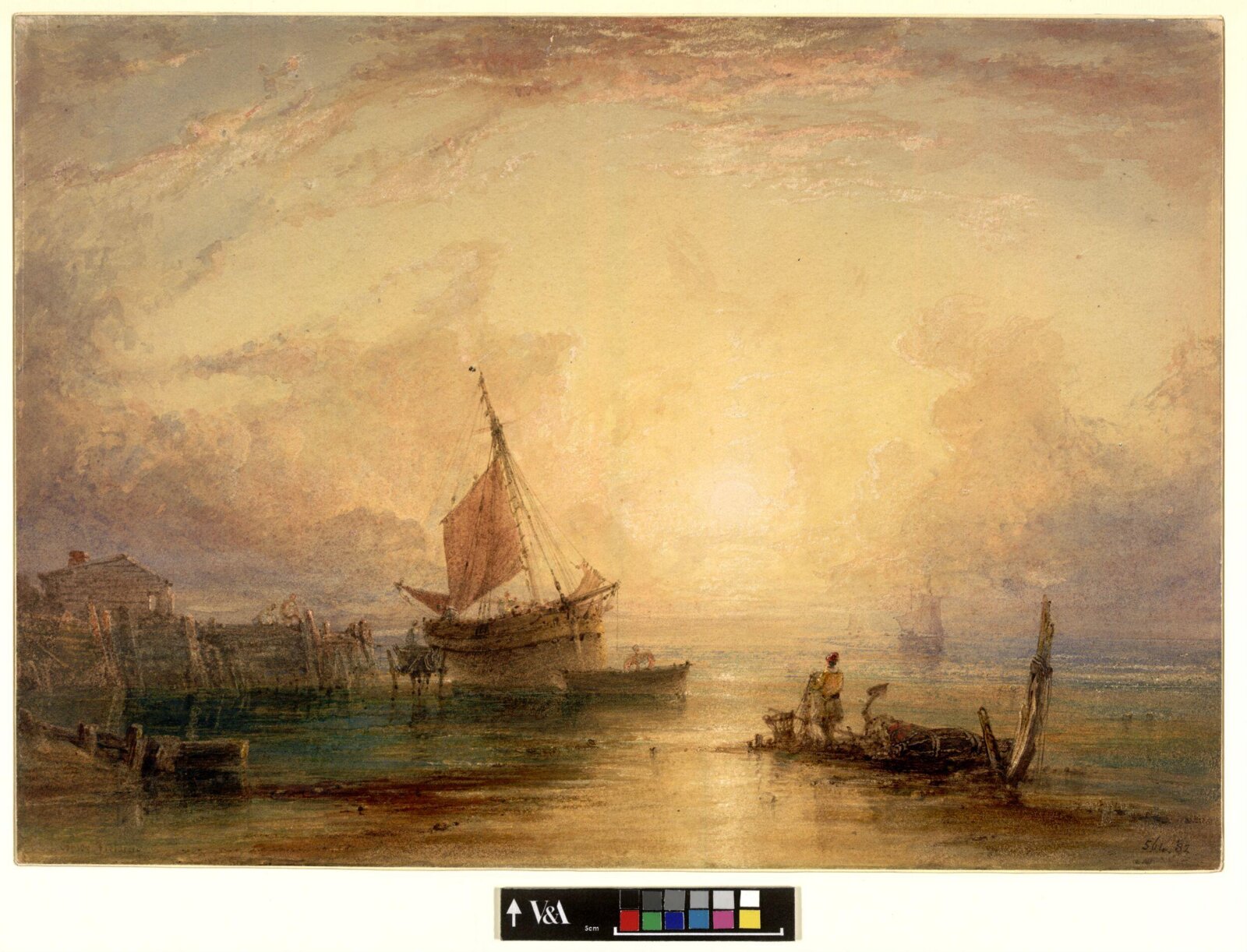 The Sands at Ryde : Sunset, Copley, ca. 1810-55