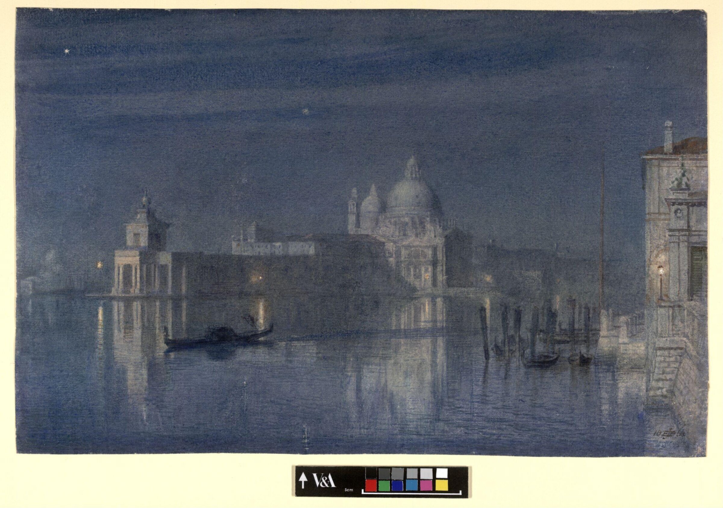Santa Maria della Salute, Venice: Moonlight, Edward John Poynter, 1868