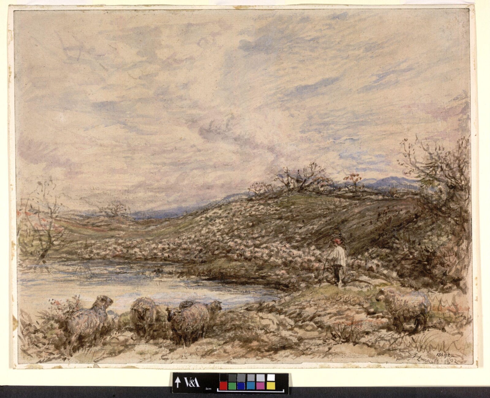 Collecting the Flock, Linnell, 1862