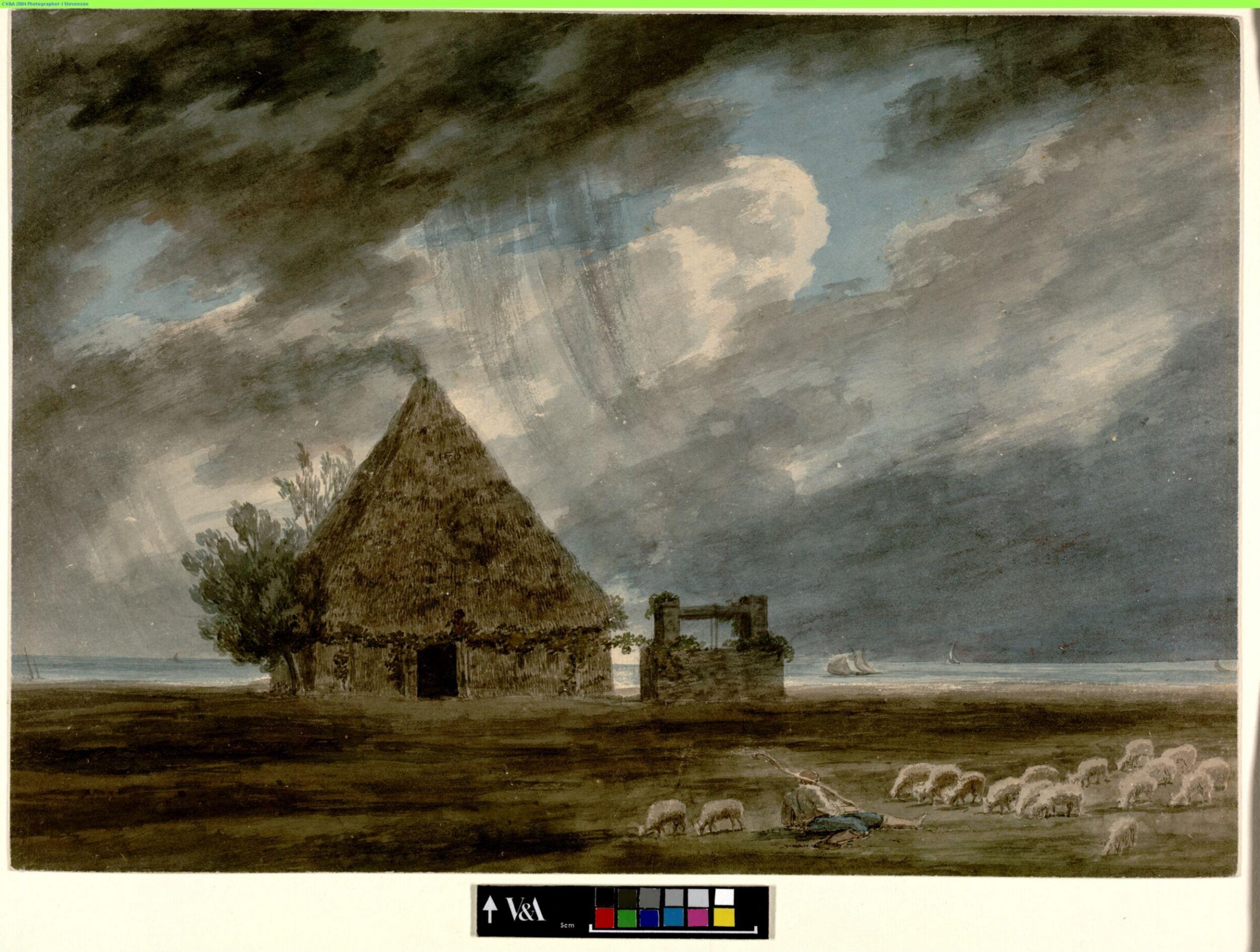 Shepherd's Hut between Naples and Portici, Cozens, ca. 1775-82