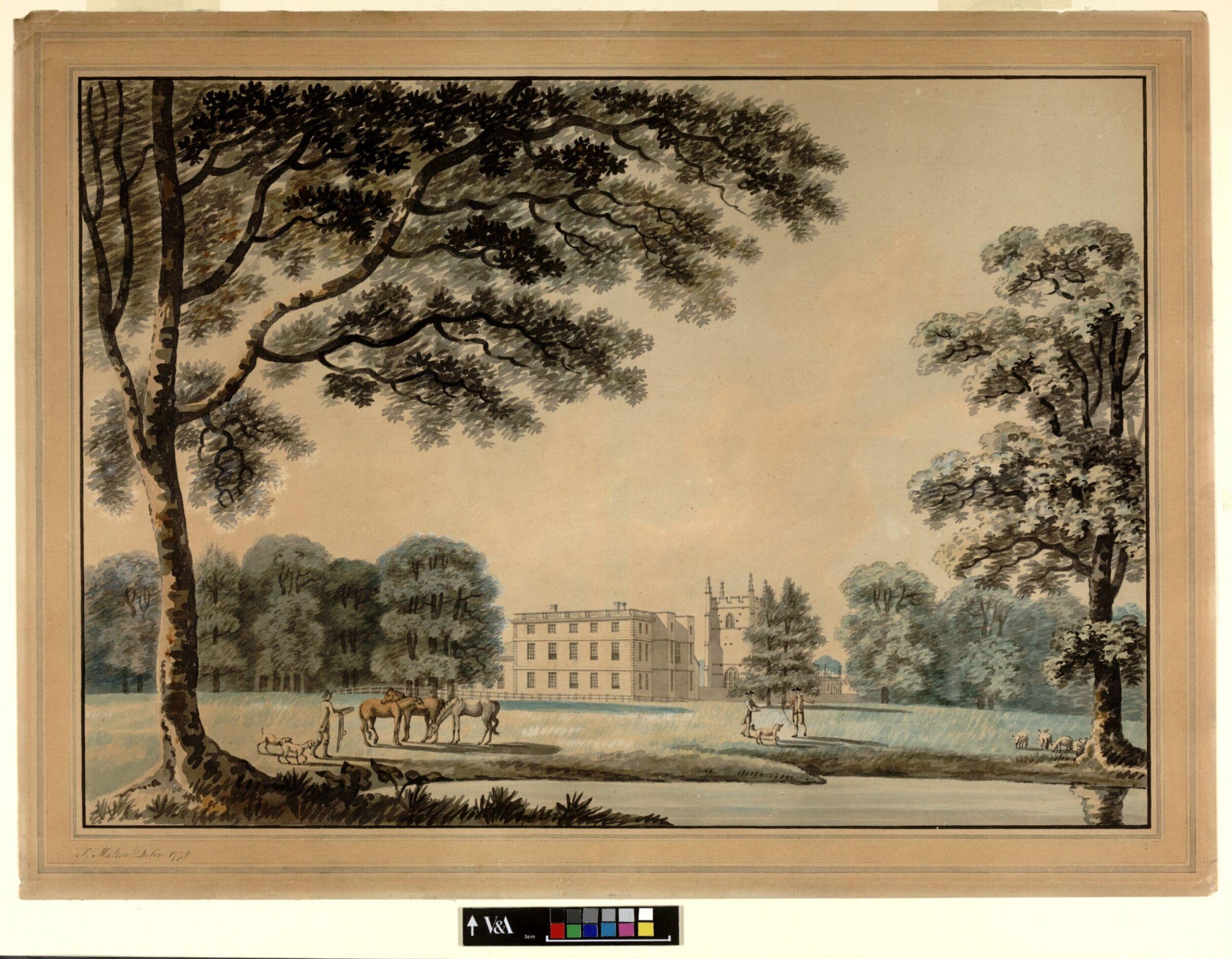 A Country House and Park, probably Norton Hall, near Sheffield, Thomas Malton, 1779