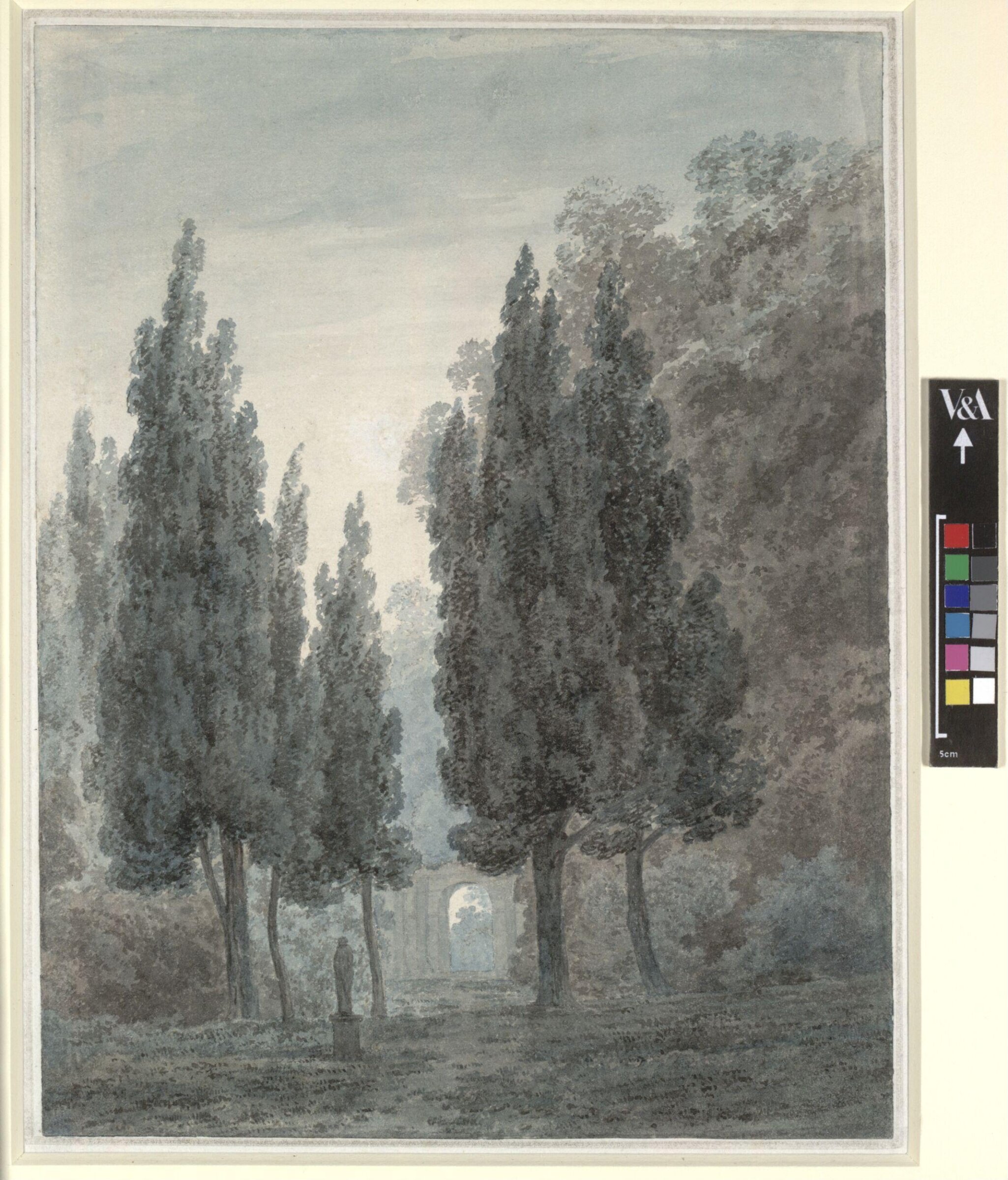 In the Gardens of the Villa Pamfili, Rome, John Robert Cozens, ca. 1780-1784