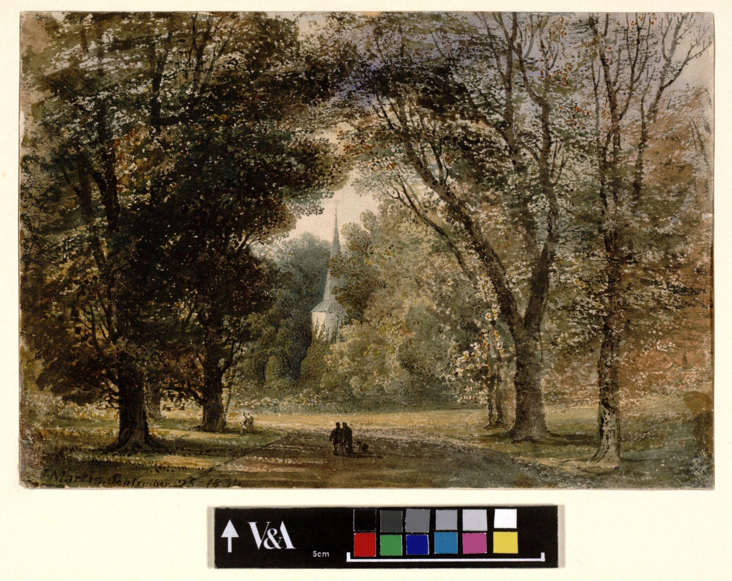 Stanmer Church, Sussex, John Martin, 25/09/1834