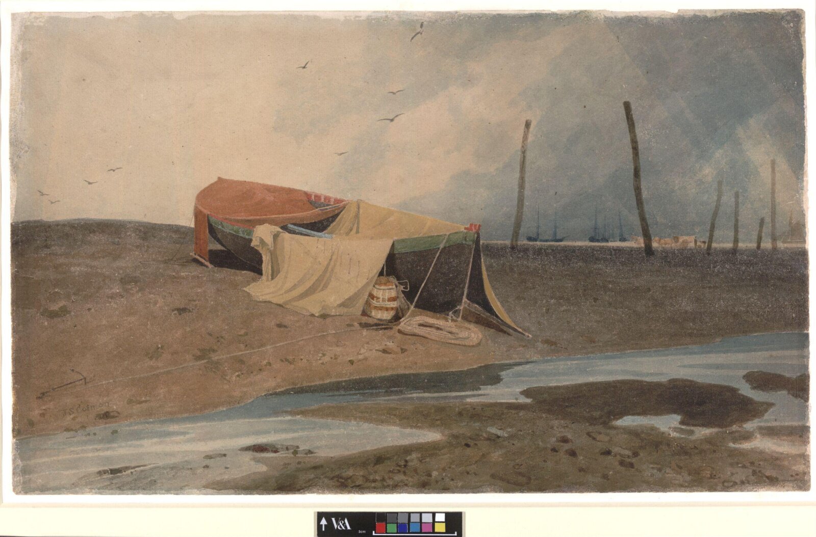 Boat on the Beach, John Sell Cotman, 1800-42