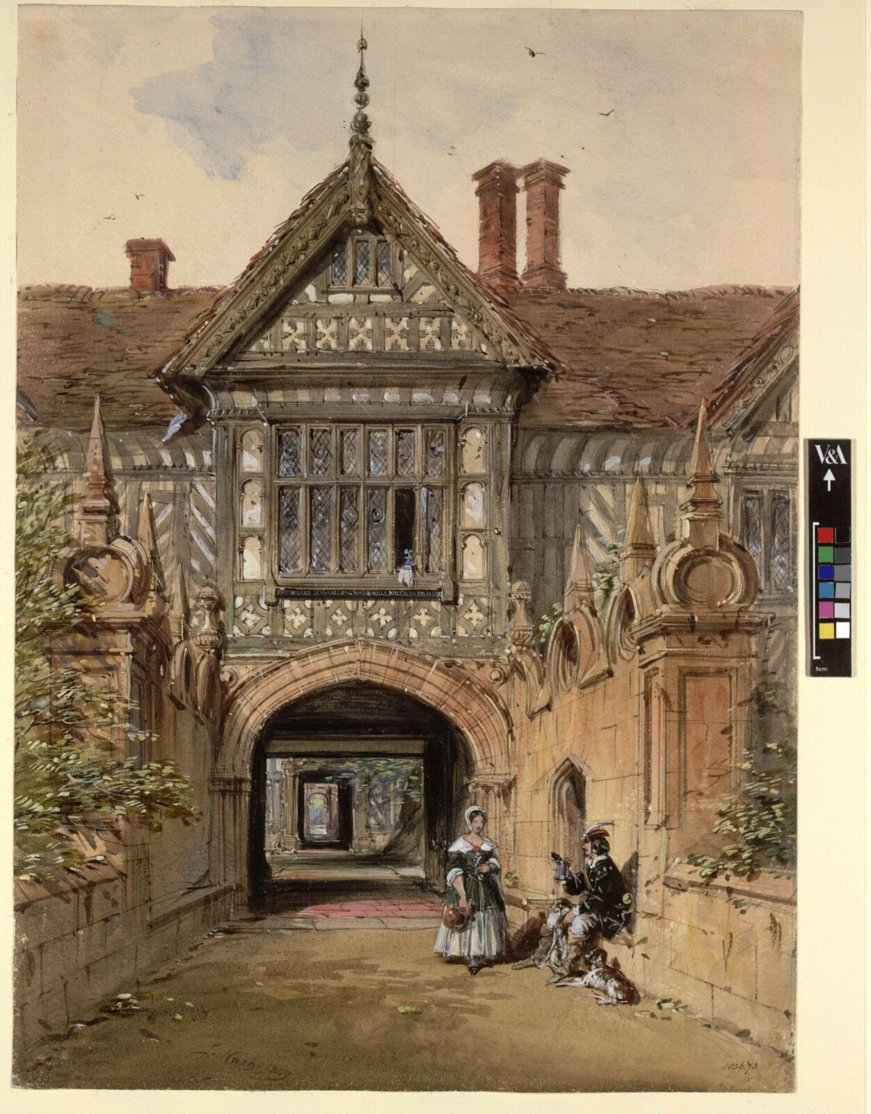 Speke Hall, Lancashire, Joseph Nash, 1849