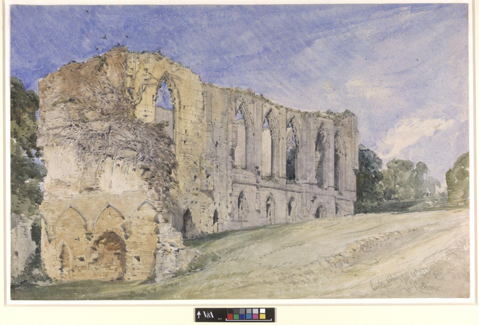 Easby Abbey, Yorkshire, Callow, 1853