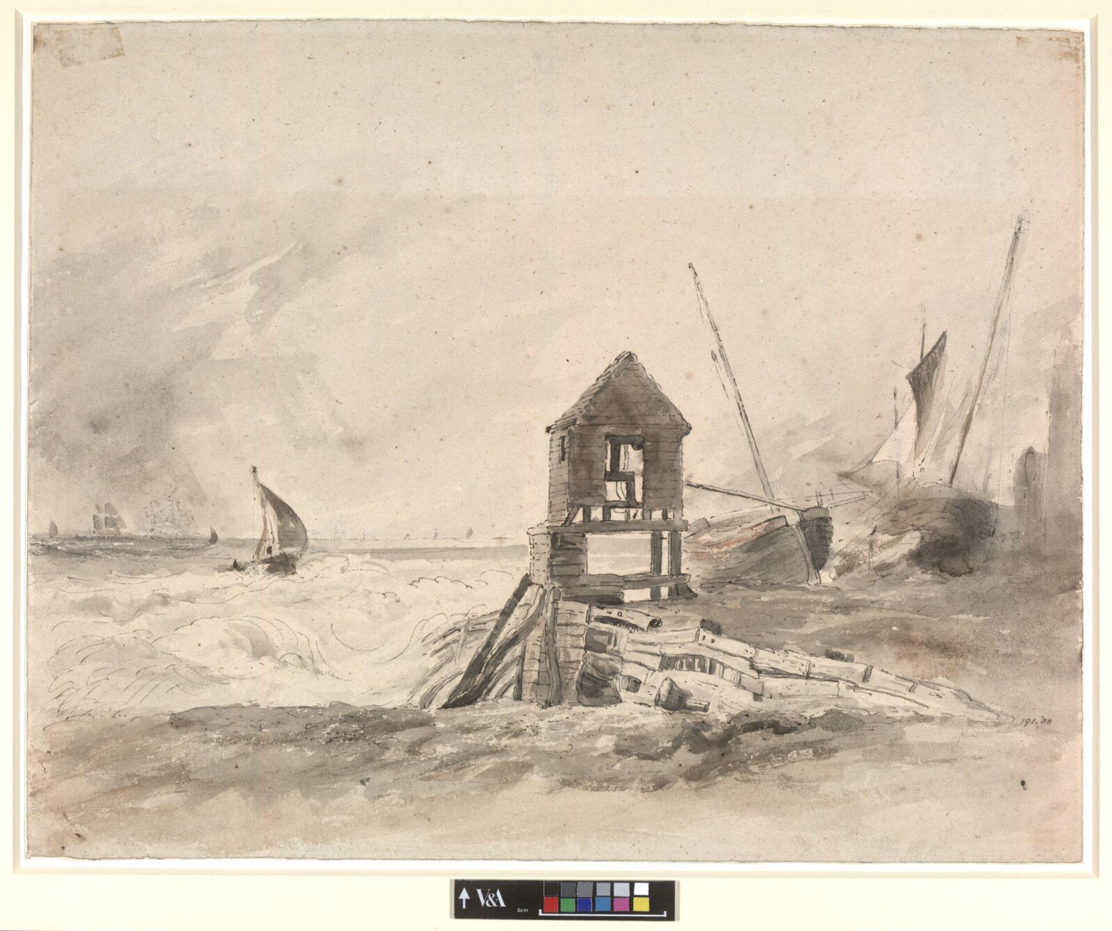 Coast scene, Brighton, John Constable, ca. 1824
