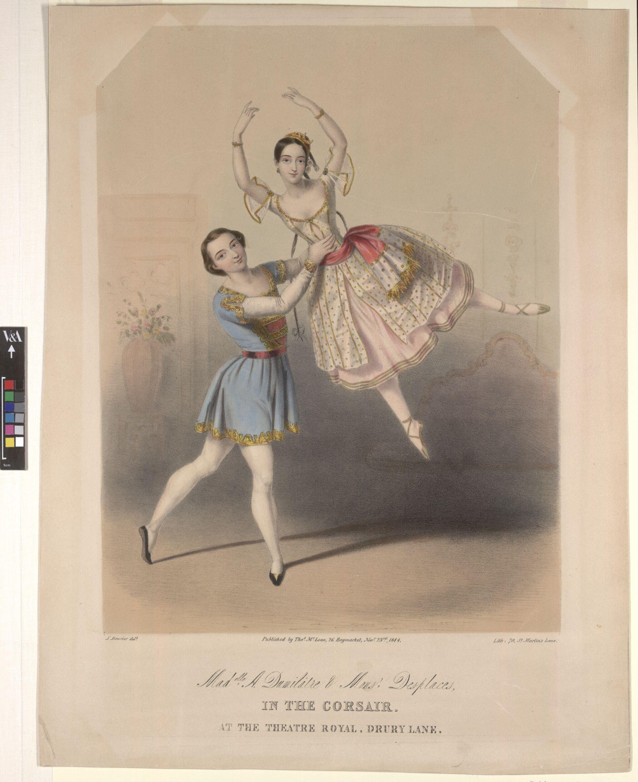 Adele Dumilâtre and Henri Desplaces in The Corsair by Bouvier, Jules