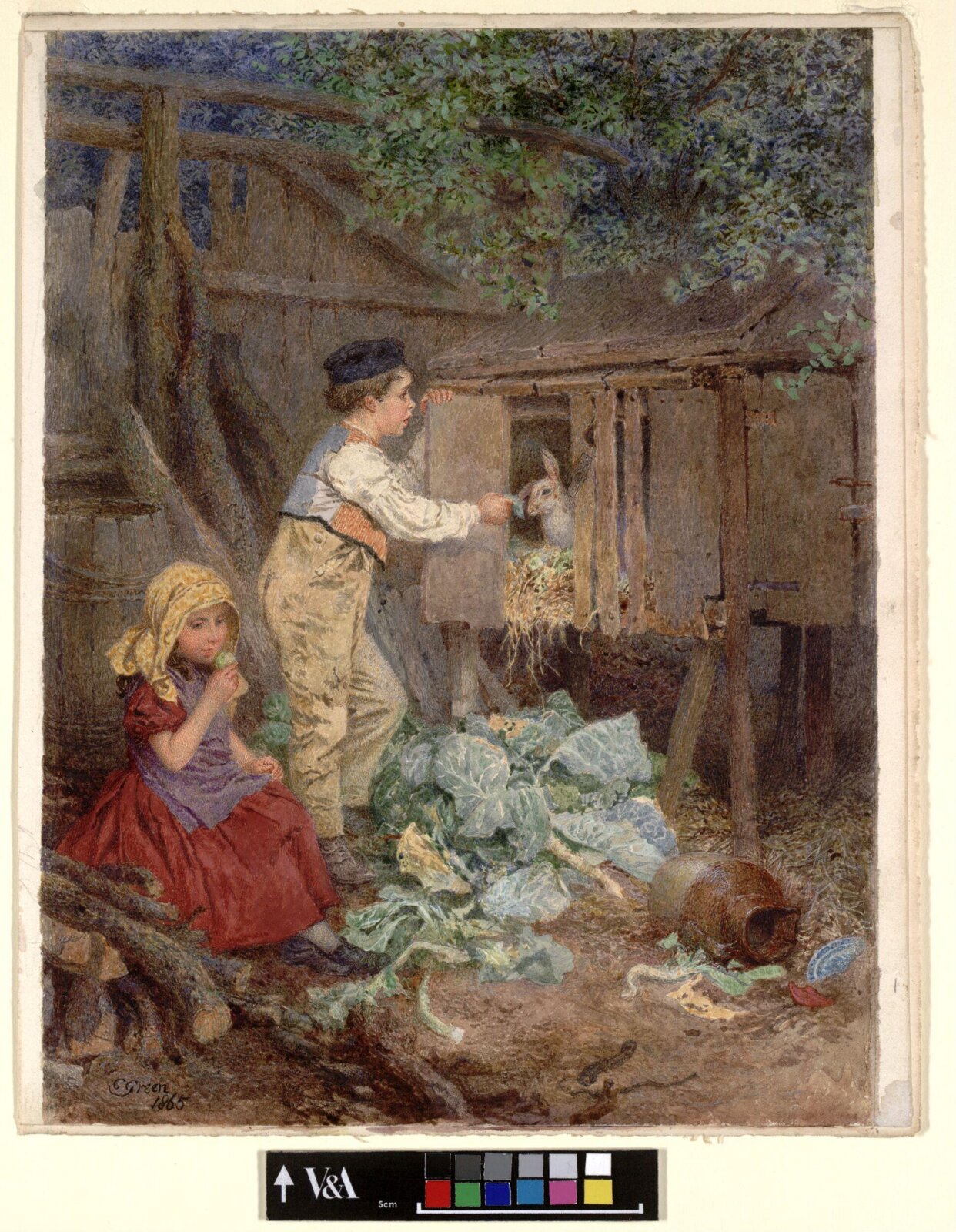 The Rabbit Hutch, Charles Green, 1865