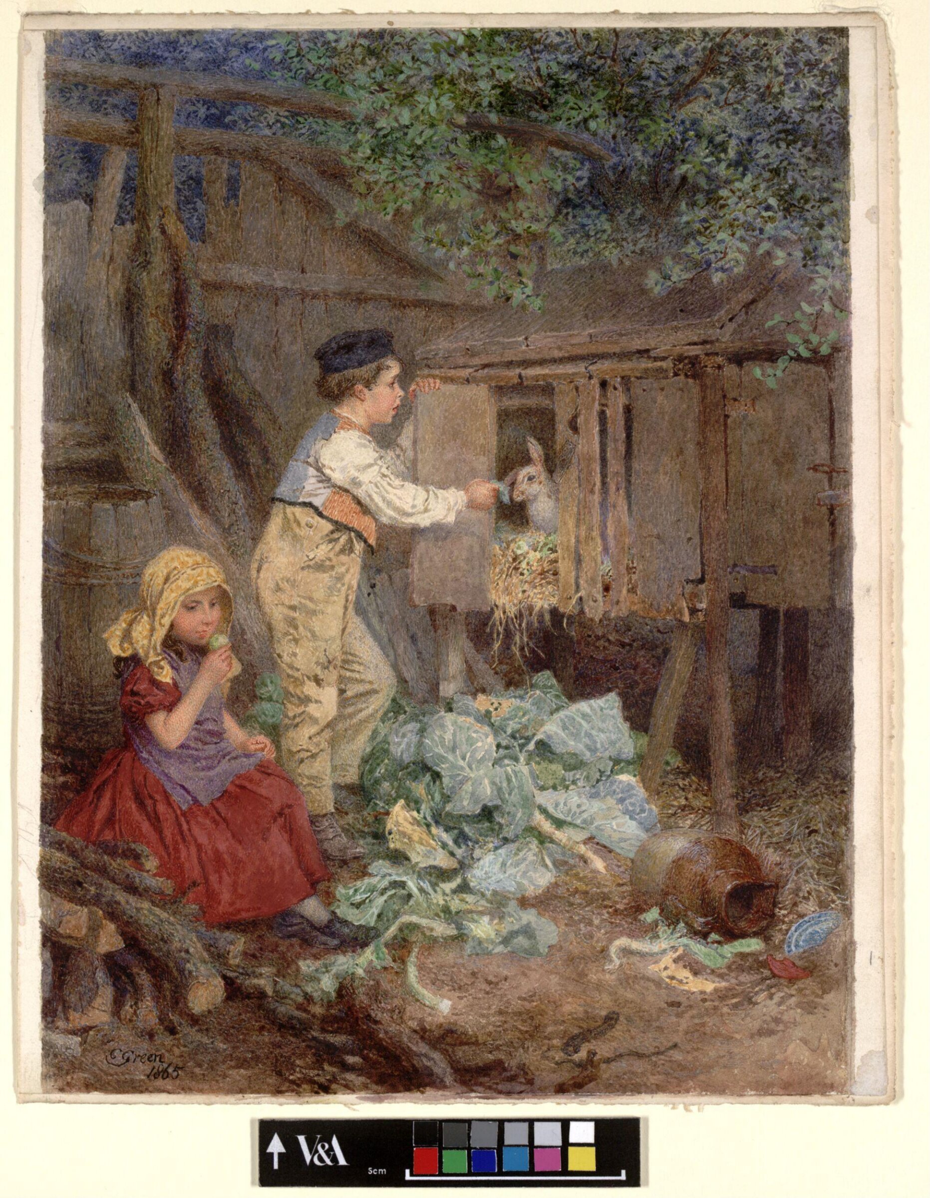 The Rabbit Hutch, Charles Green, 1865