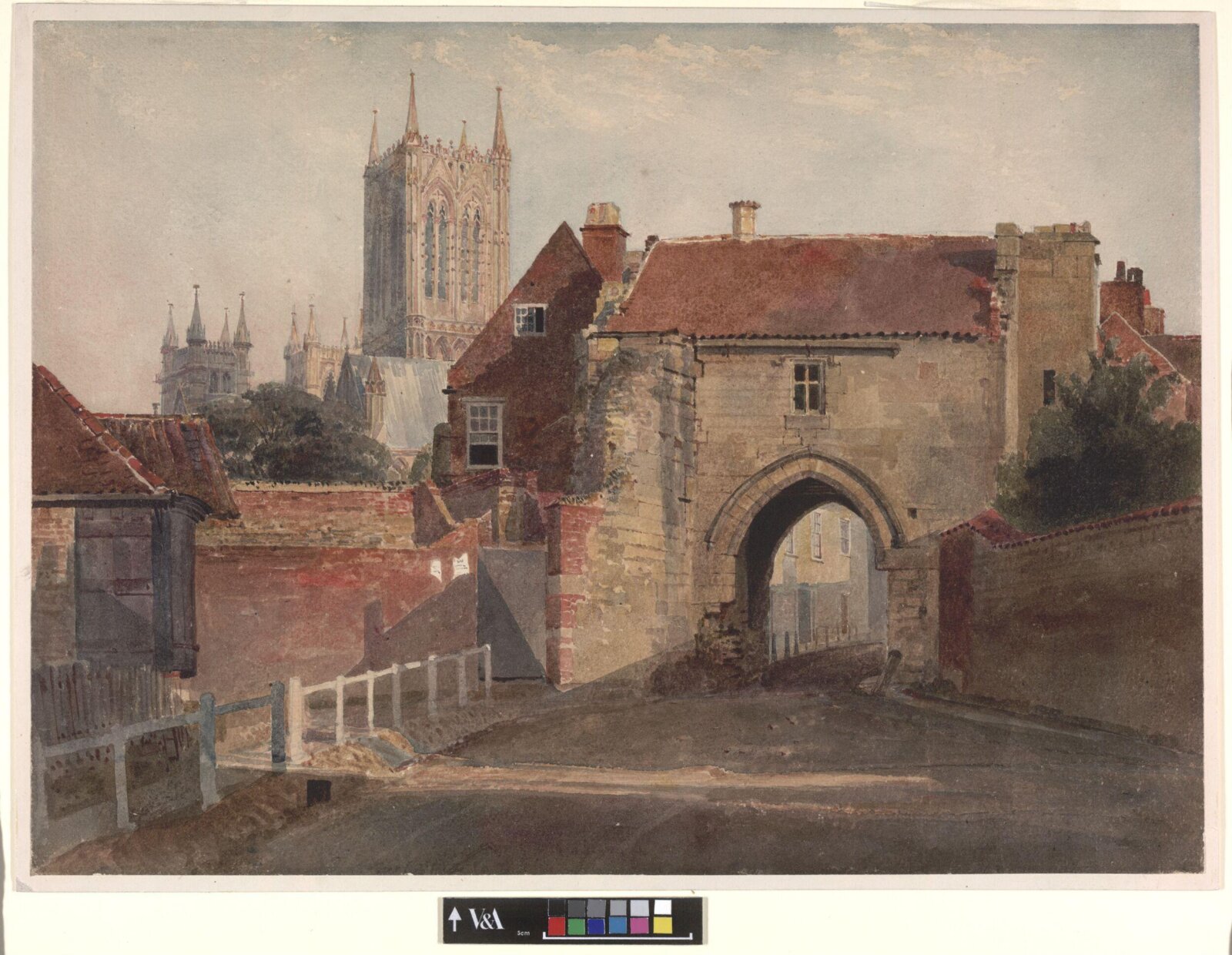 Potter Gate, Lincoln, Peter De Wint, ca. 1800-1849