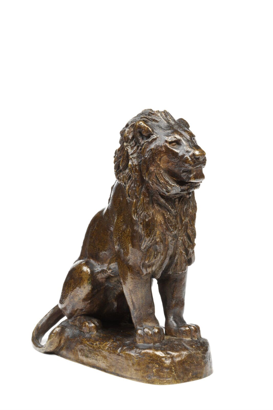 Seated lion, Barye, 1846