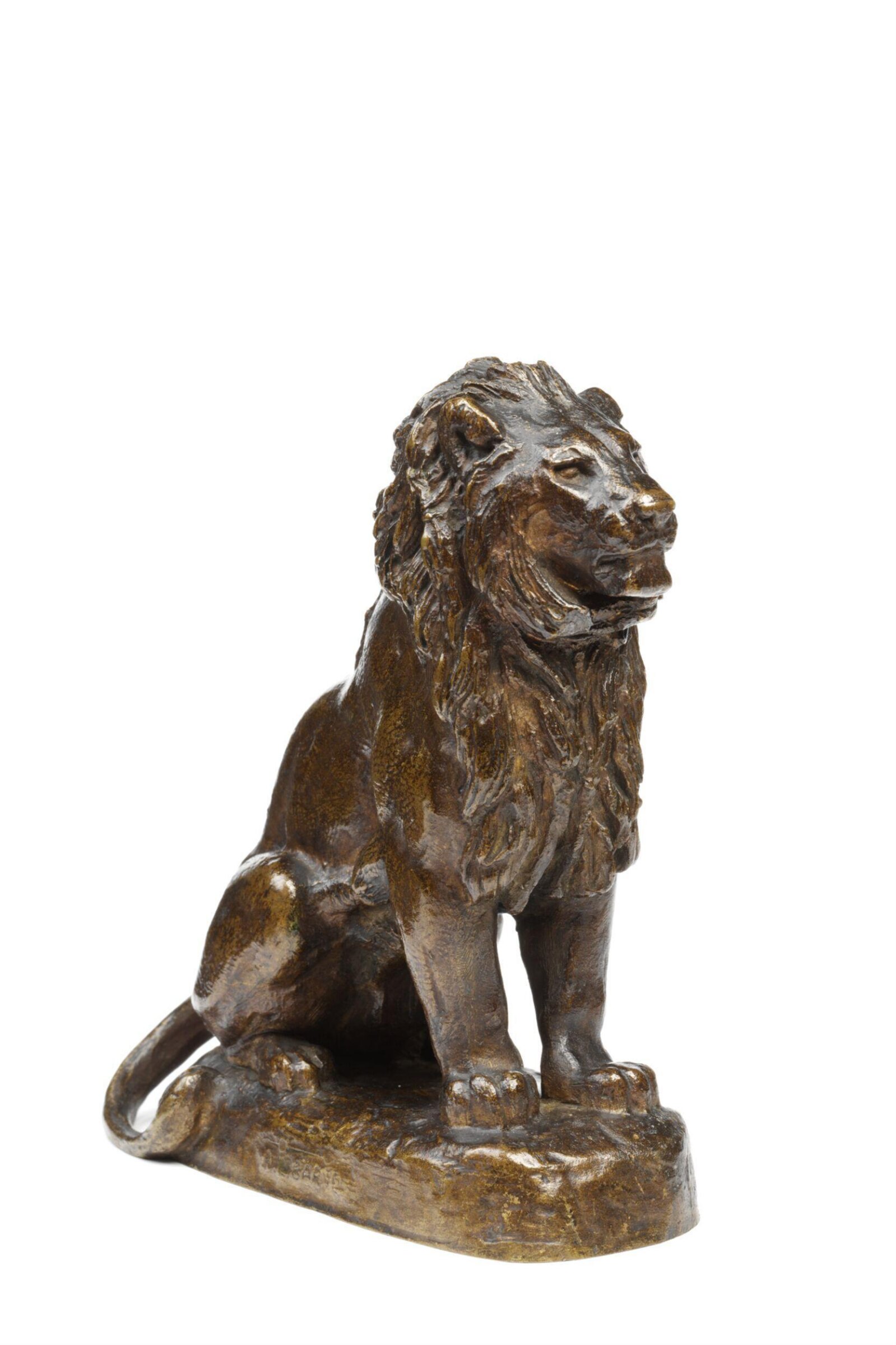 Seated lion, Barye, 1846