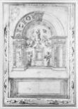 Design for an altar with an arch framing a ciborium thumbnail 2