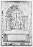 Design for an altar with an arch framing a ciborium thumbnail 2