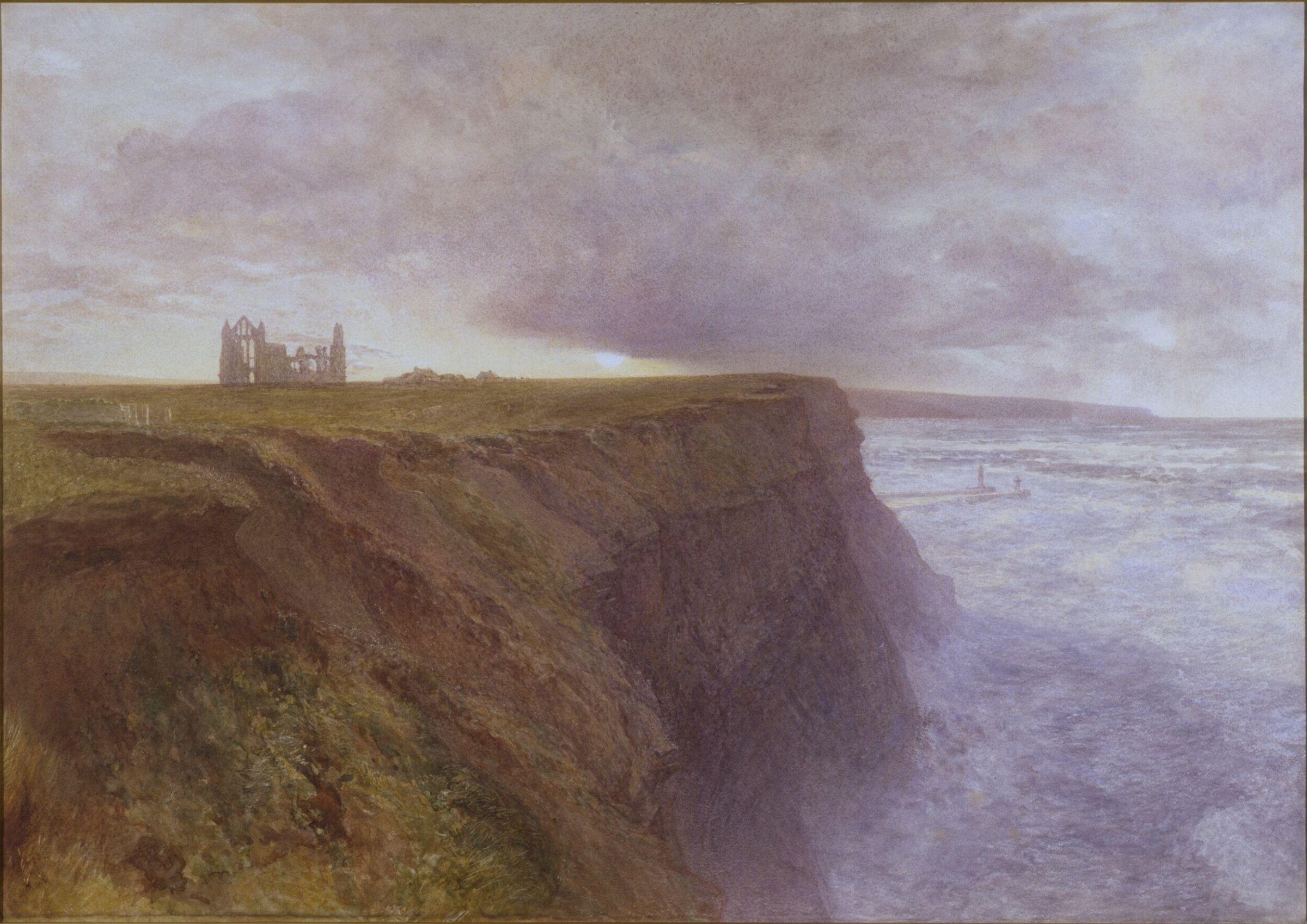 Wind of the Eastern Sea: View of Whitby Abbey, Alfred William Hunt, ca. 1888