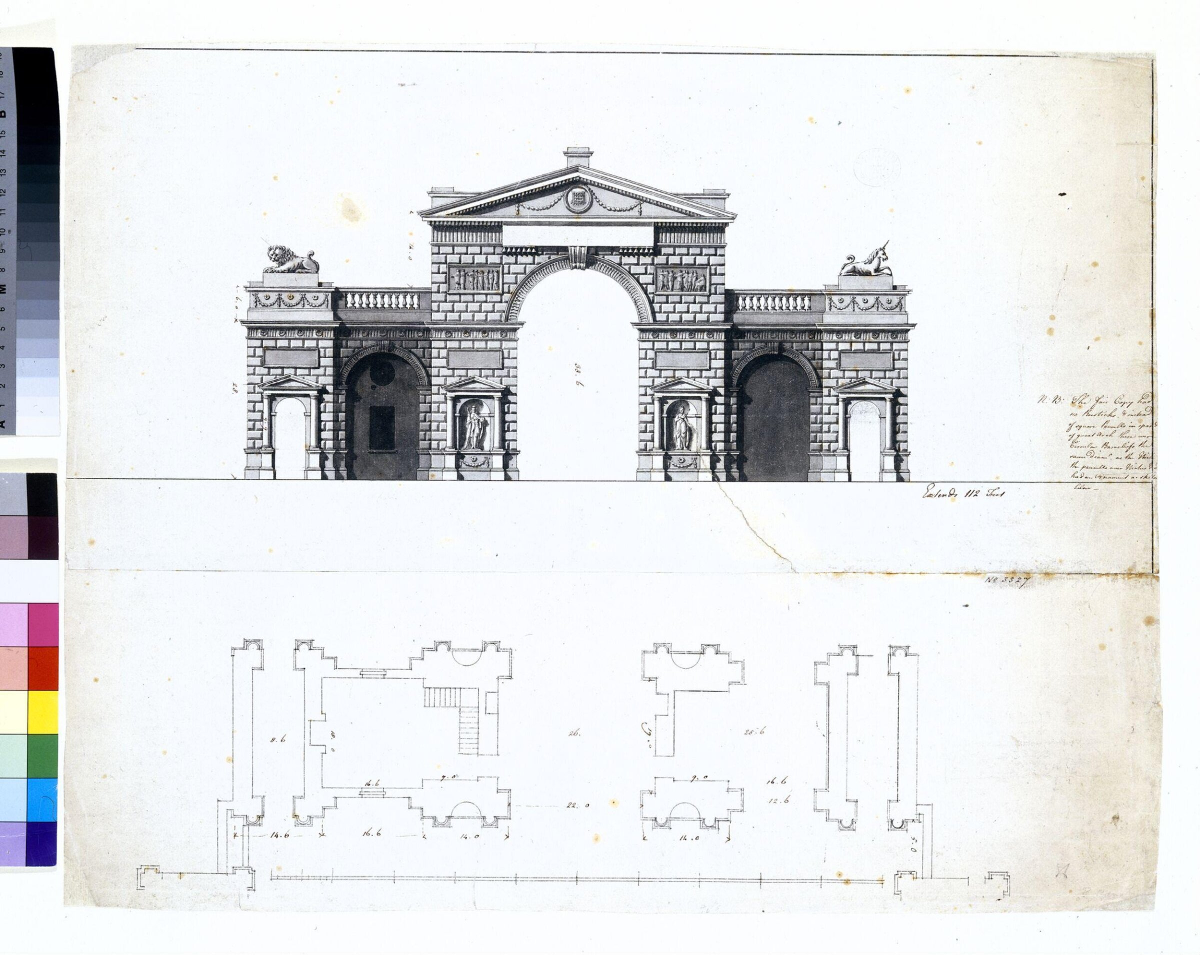 Triumphal Gateway at Hyde Park Corner, Robert Adam, c.1775
