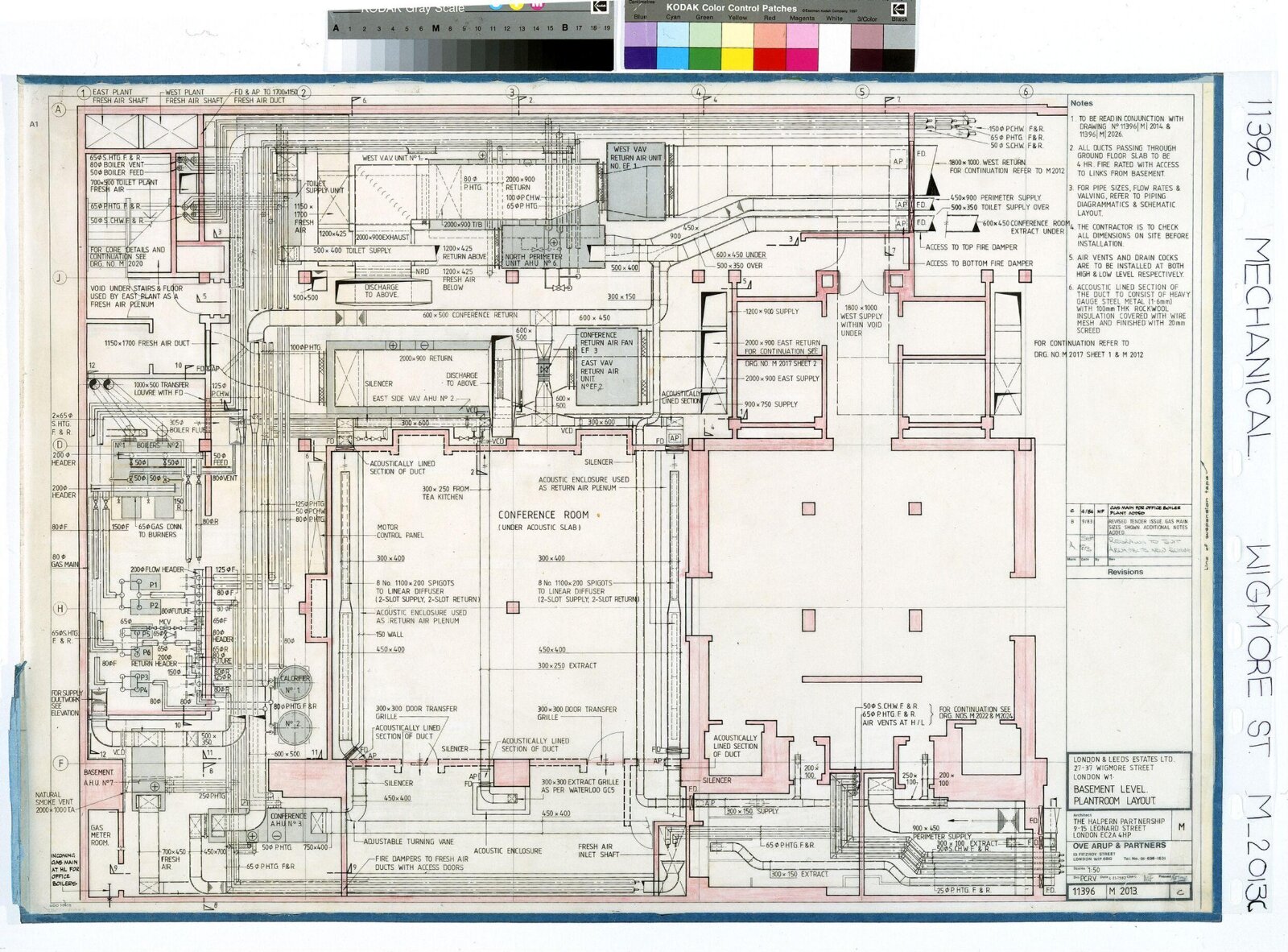 Plantroom Layout, Ove Arup & Partners, 4 ноября 1982