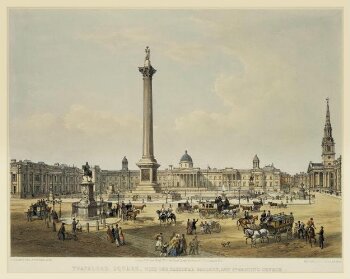 Trafalgar Square, with the National Gallery, and St Martin's Church