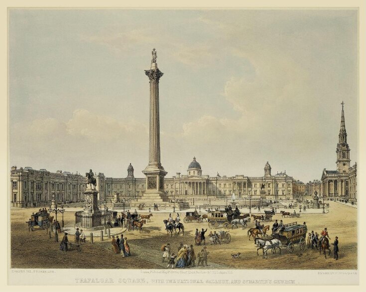 Trafalgar Square, with the National Gallery, and St Martin's Church image