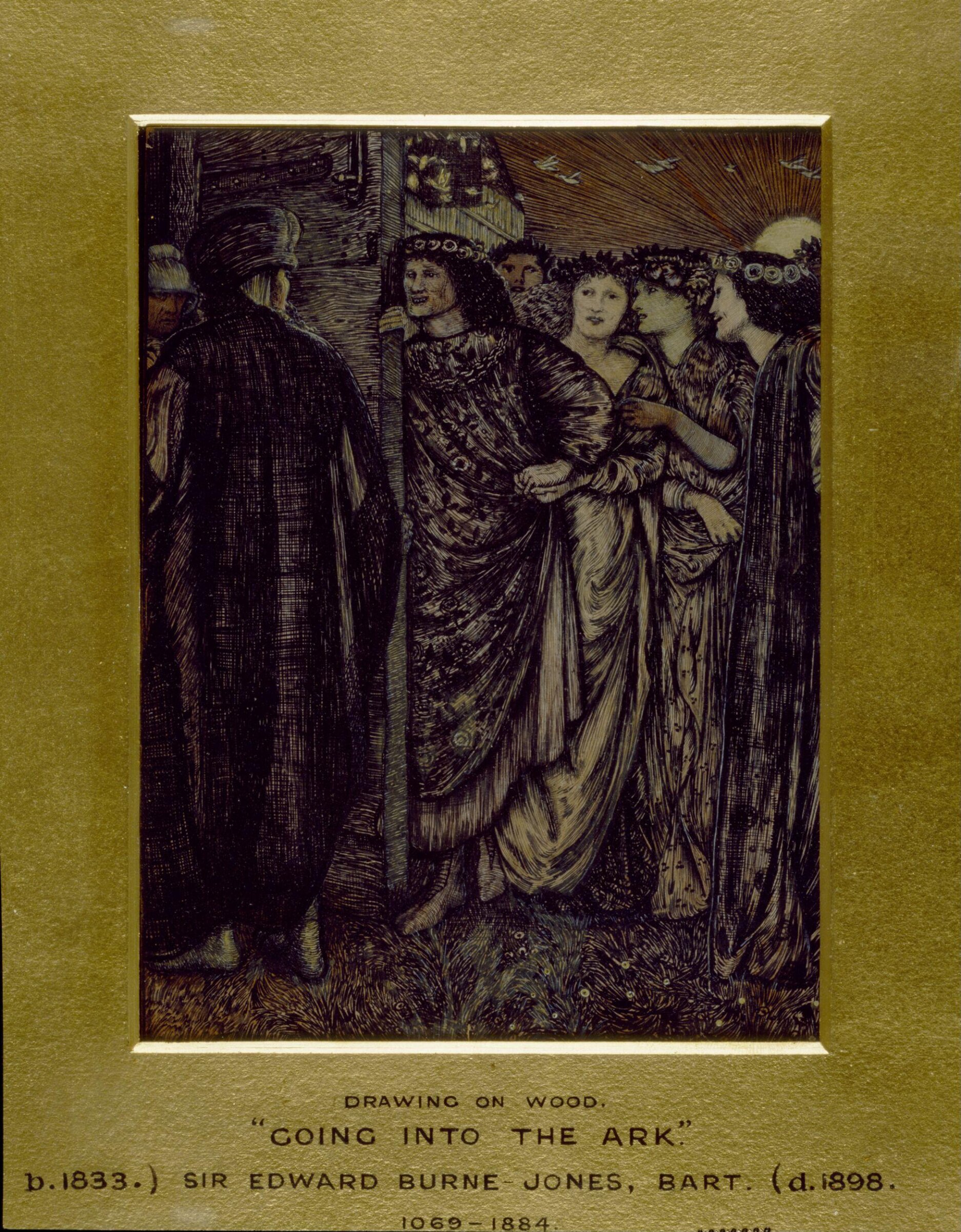 Going into the ark, Edward Coley Burne-Jones, 1863