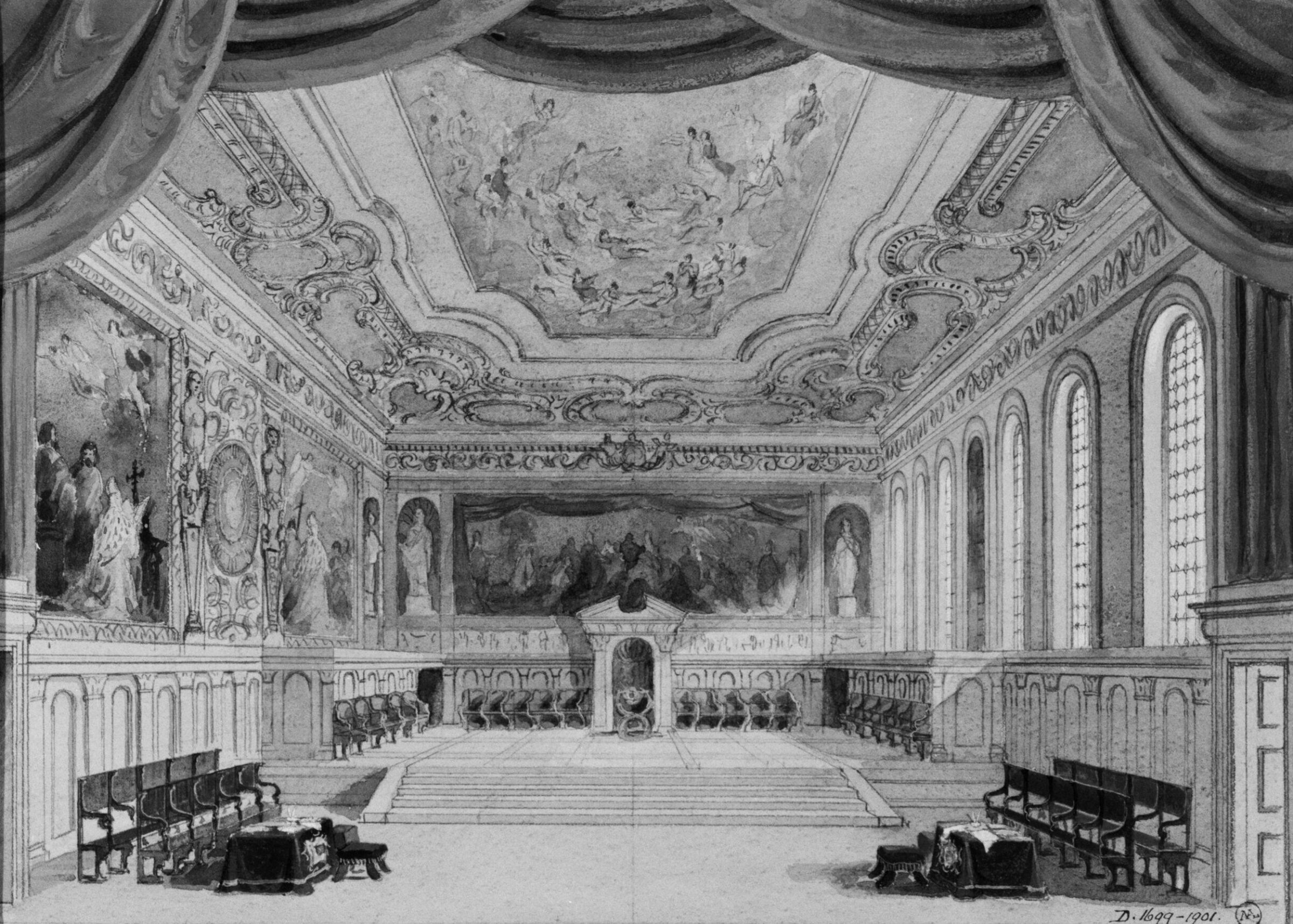 design for The Merchant of Venice, J. Days, 1852-1858