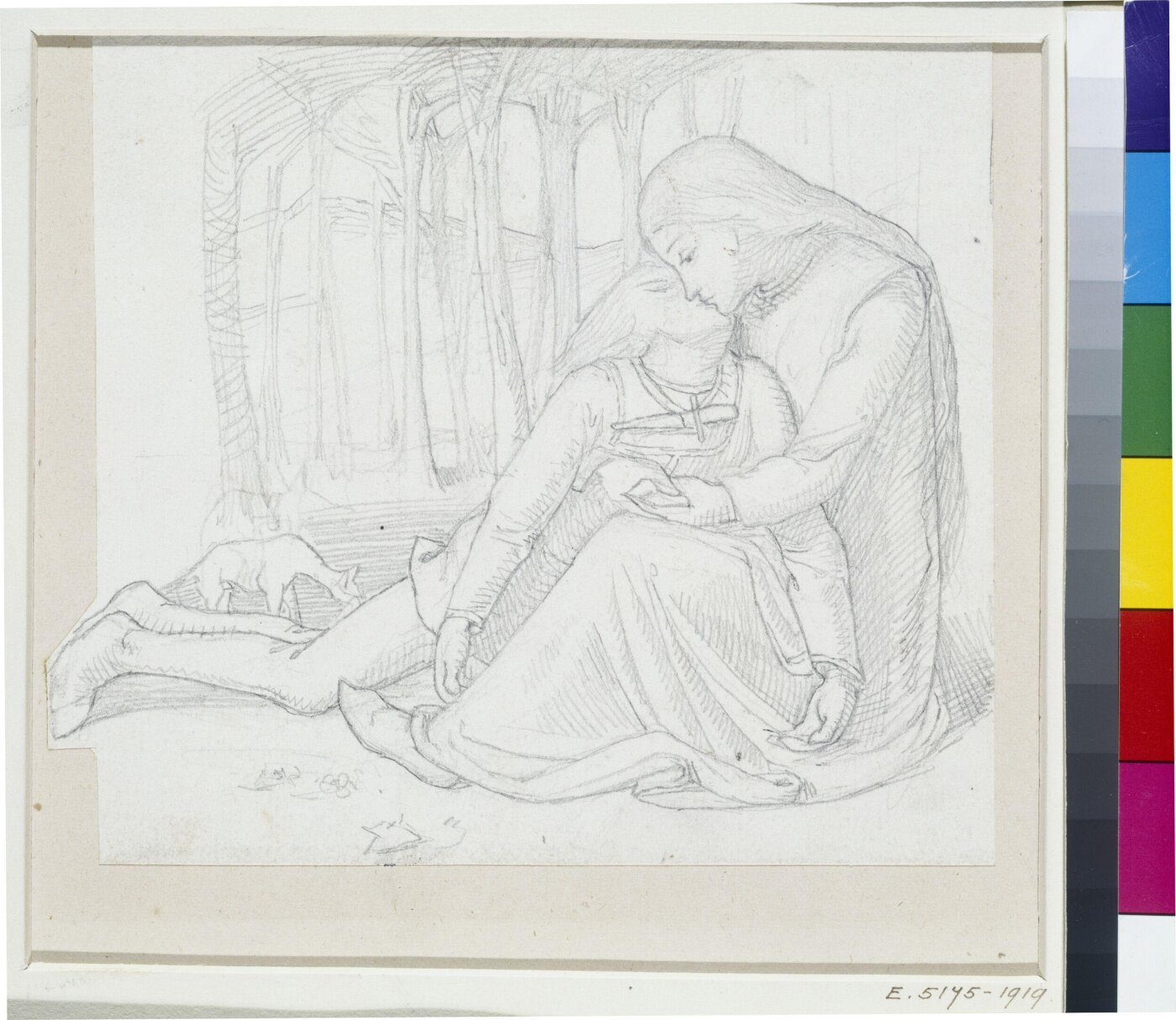 Simeon Solomon, Saint Margaret of Cortona and her Dead Lover