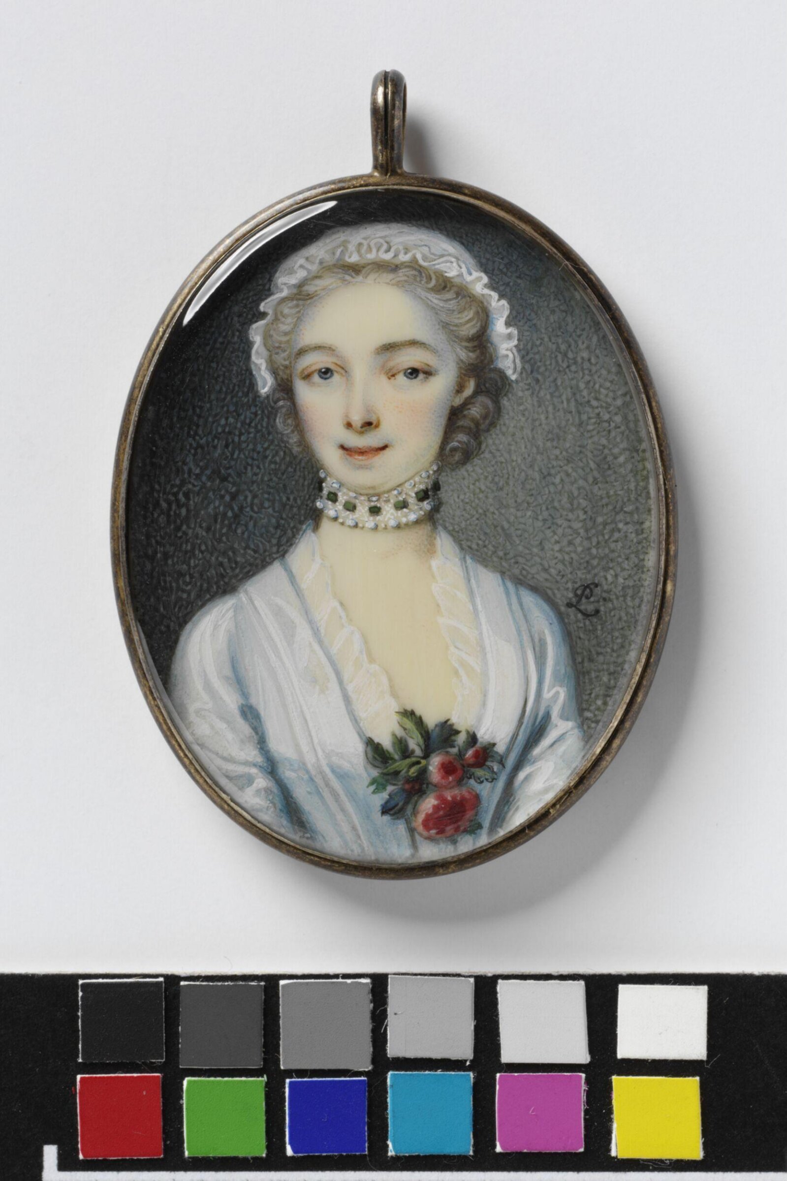 Portrait of an unknown woman, Peter Paul Lens, 1744