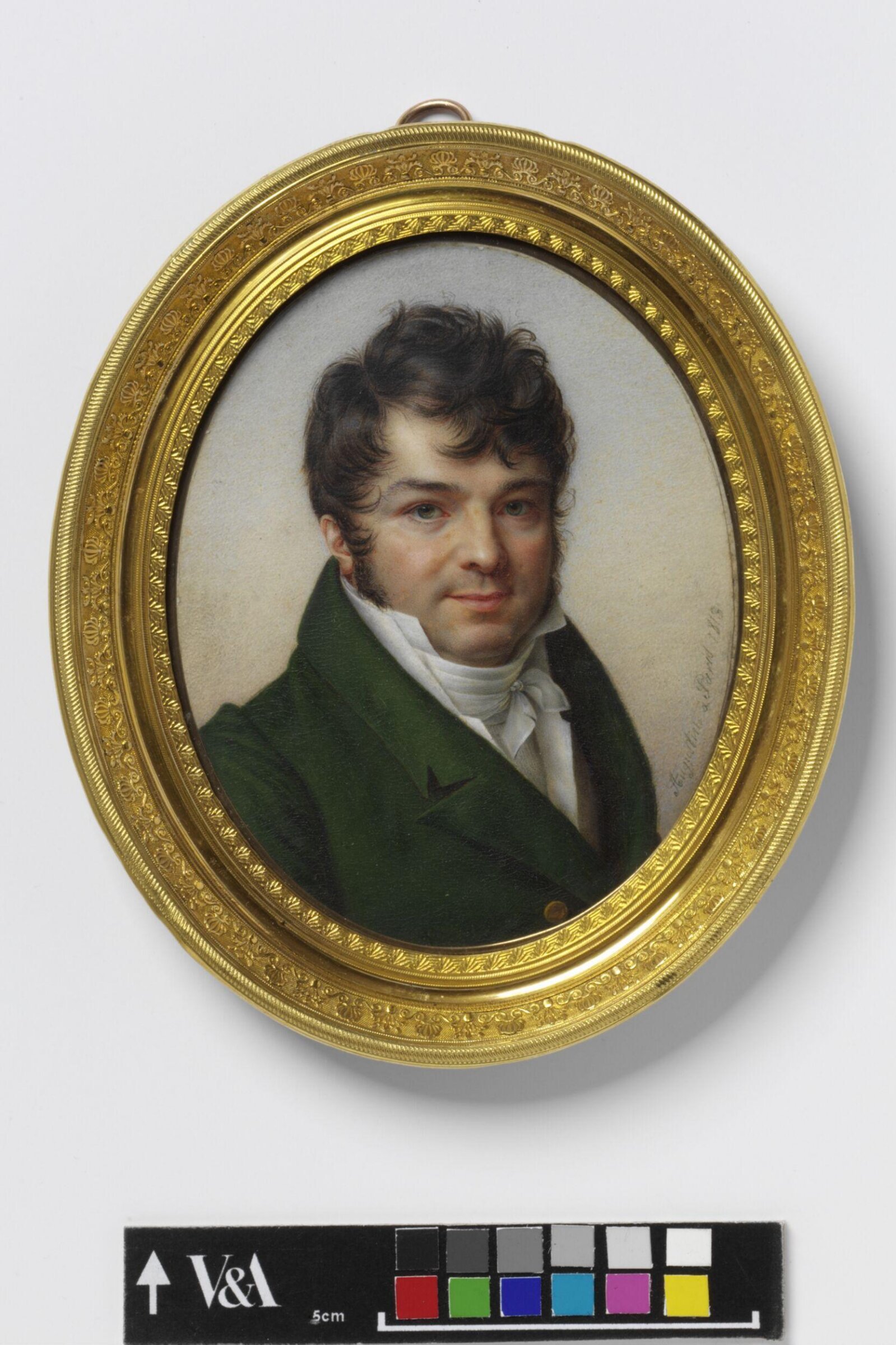 Miniature self-portrait of Jean-Baptiste Augustin, previously thought to be Charles Guillaume Etienne, Жан-Баптист Жак Августин, 1813