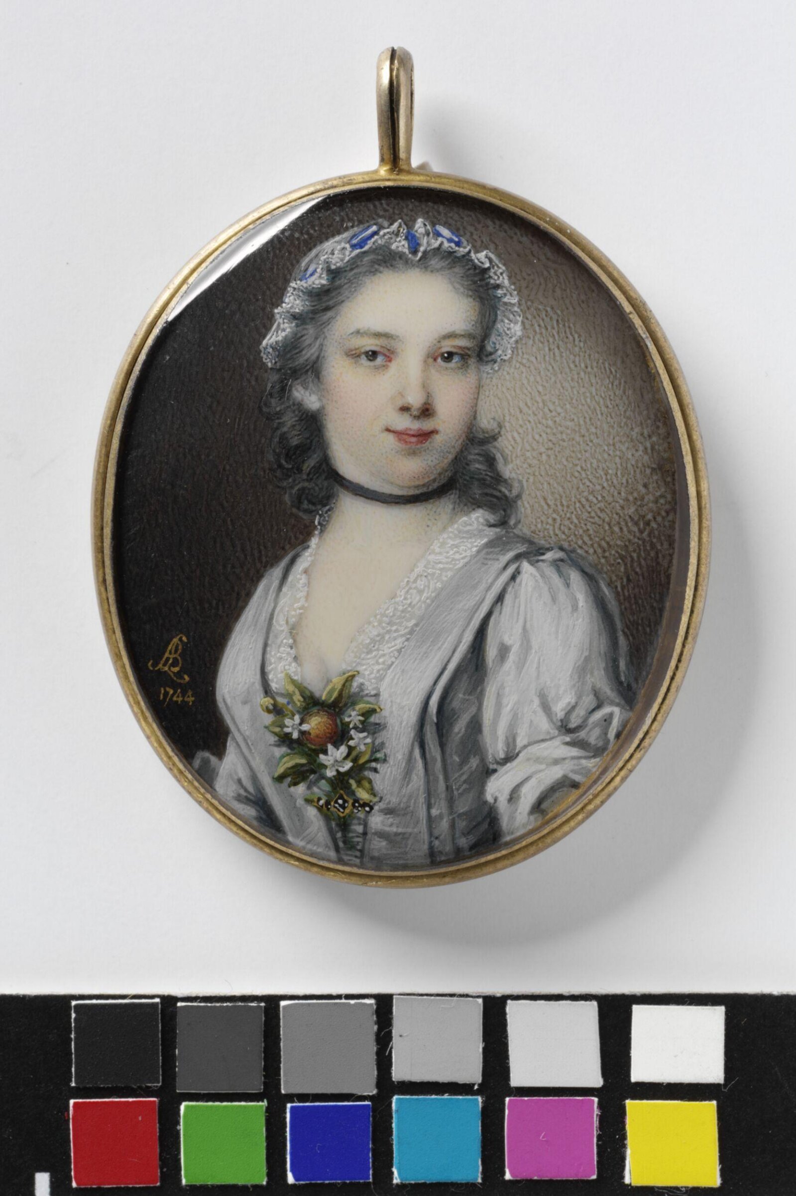Portrait of an unknown woman, Andrew Benjamin Lens, 1744