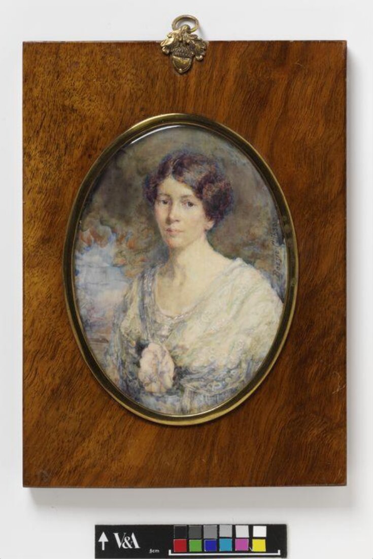 Portrait of Mrs E. M. Bursey, miniature painter top image