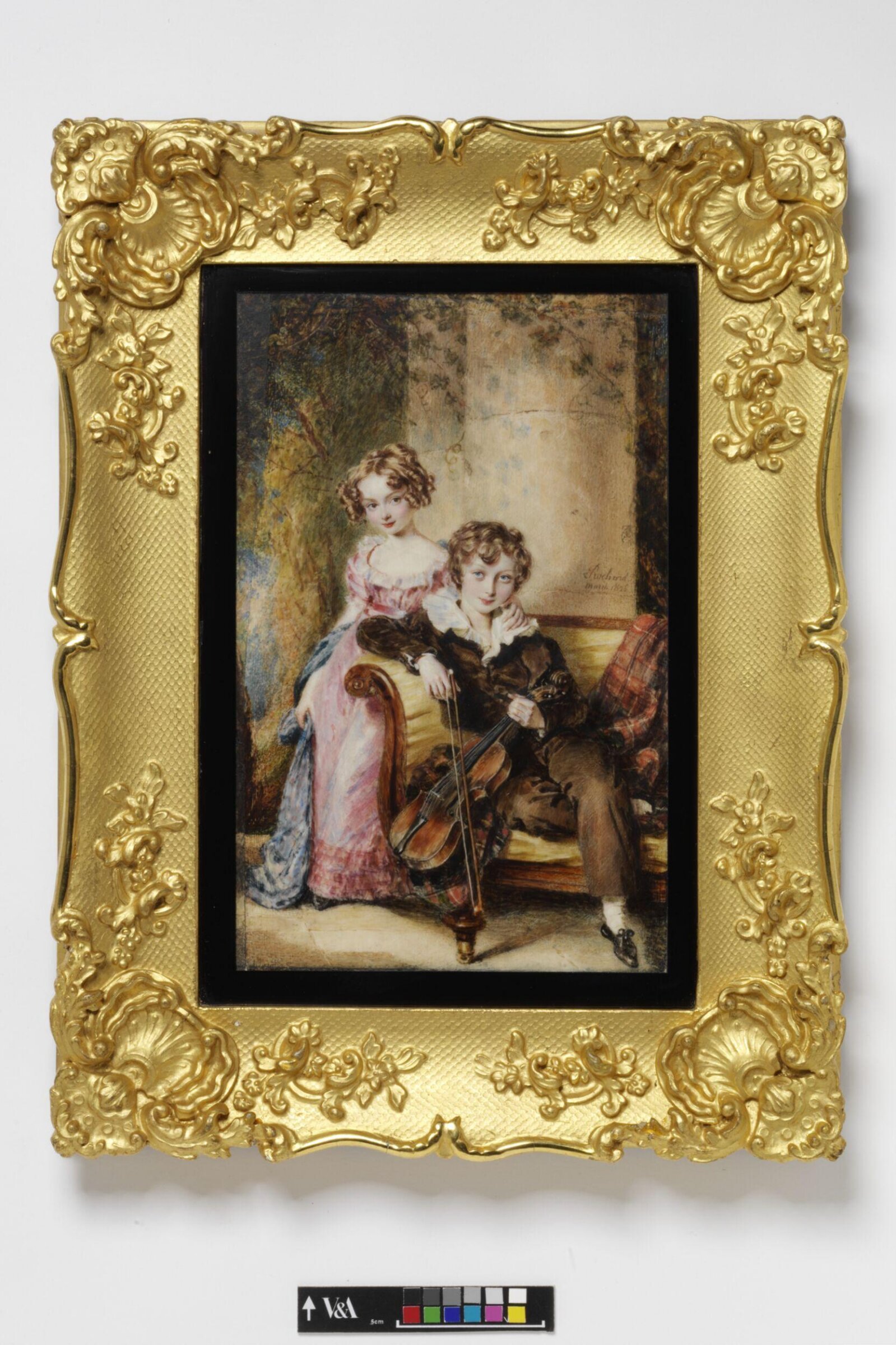 Portrait of Miss Mary Wedderburn Stirling and Master Patrick Stirling, Simon Jacques Rochard, 1826