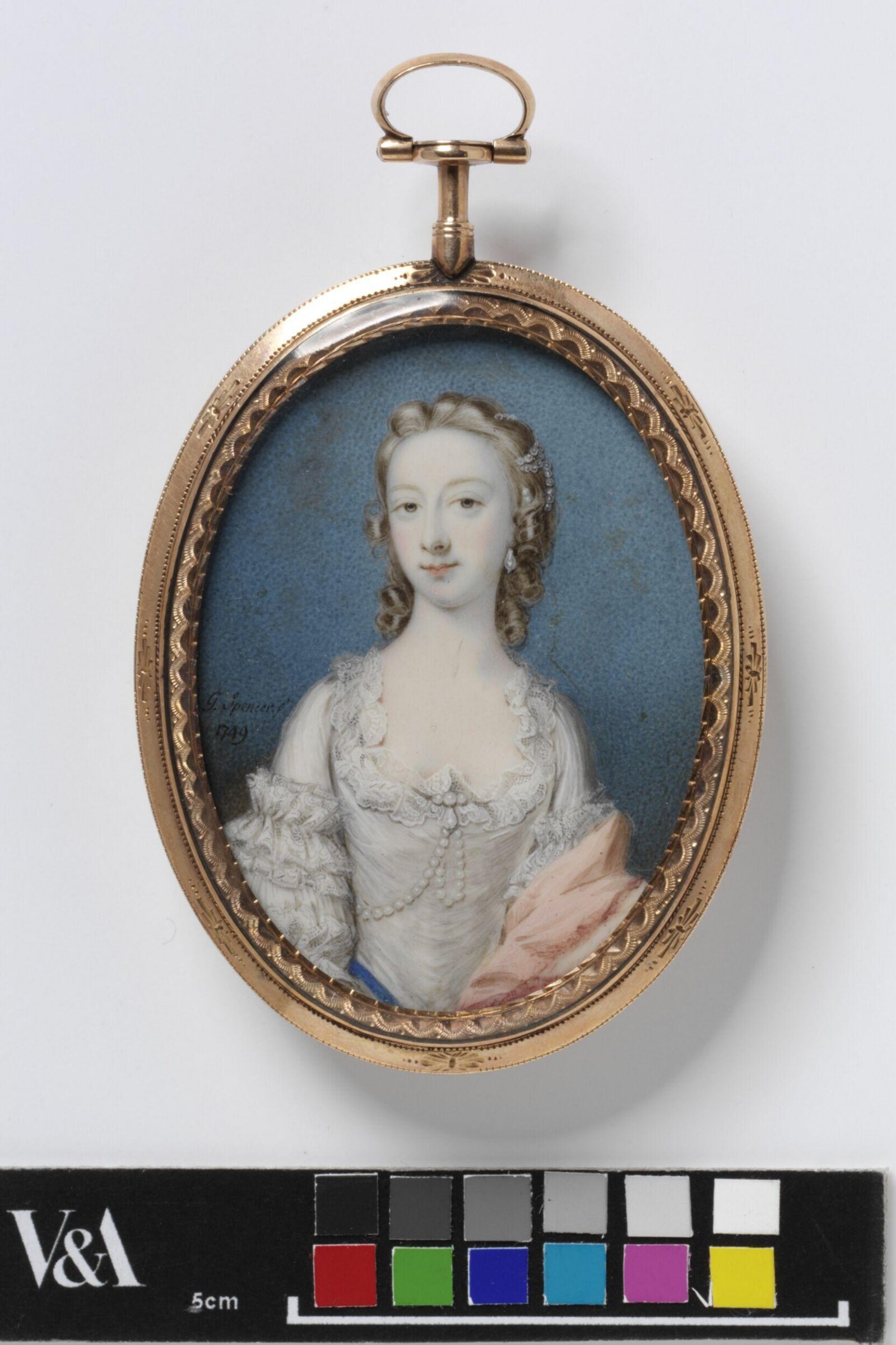 Portrait of an unknown woman, Gervase Spencer, 1749
