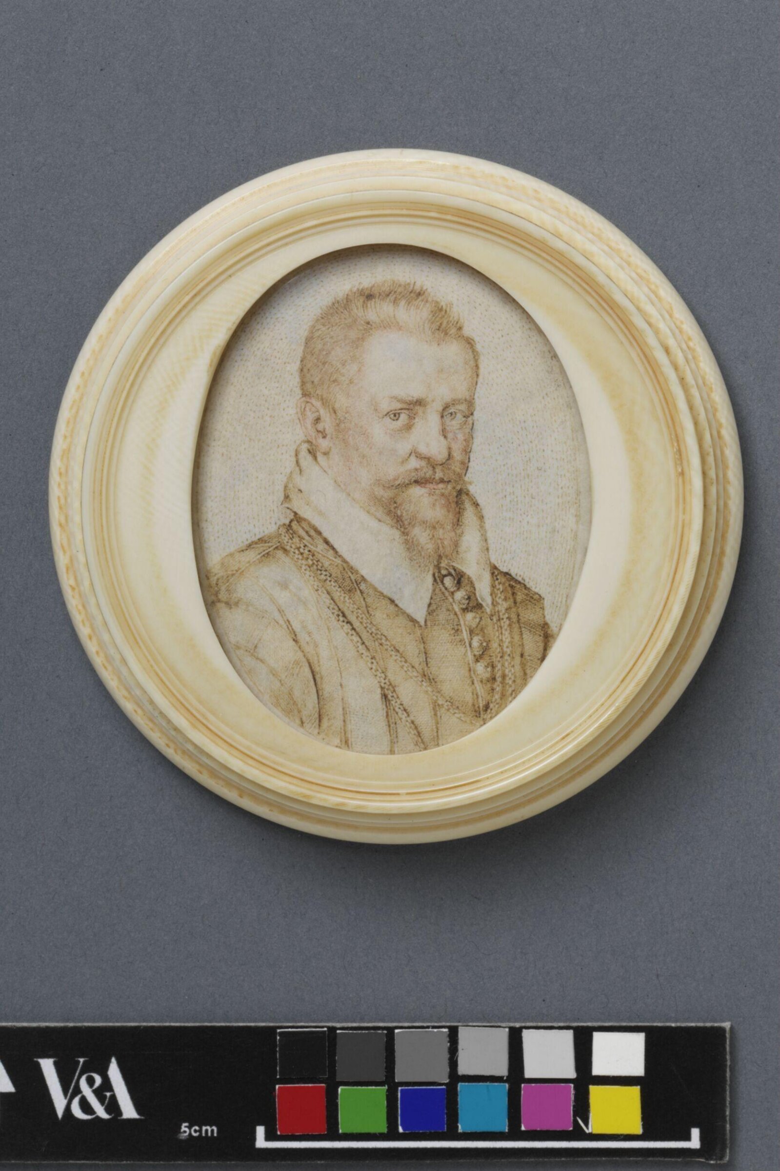 Portrait of an unknown man, Jan Wierix, ca. 1600