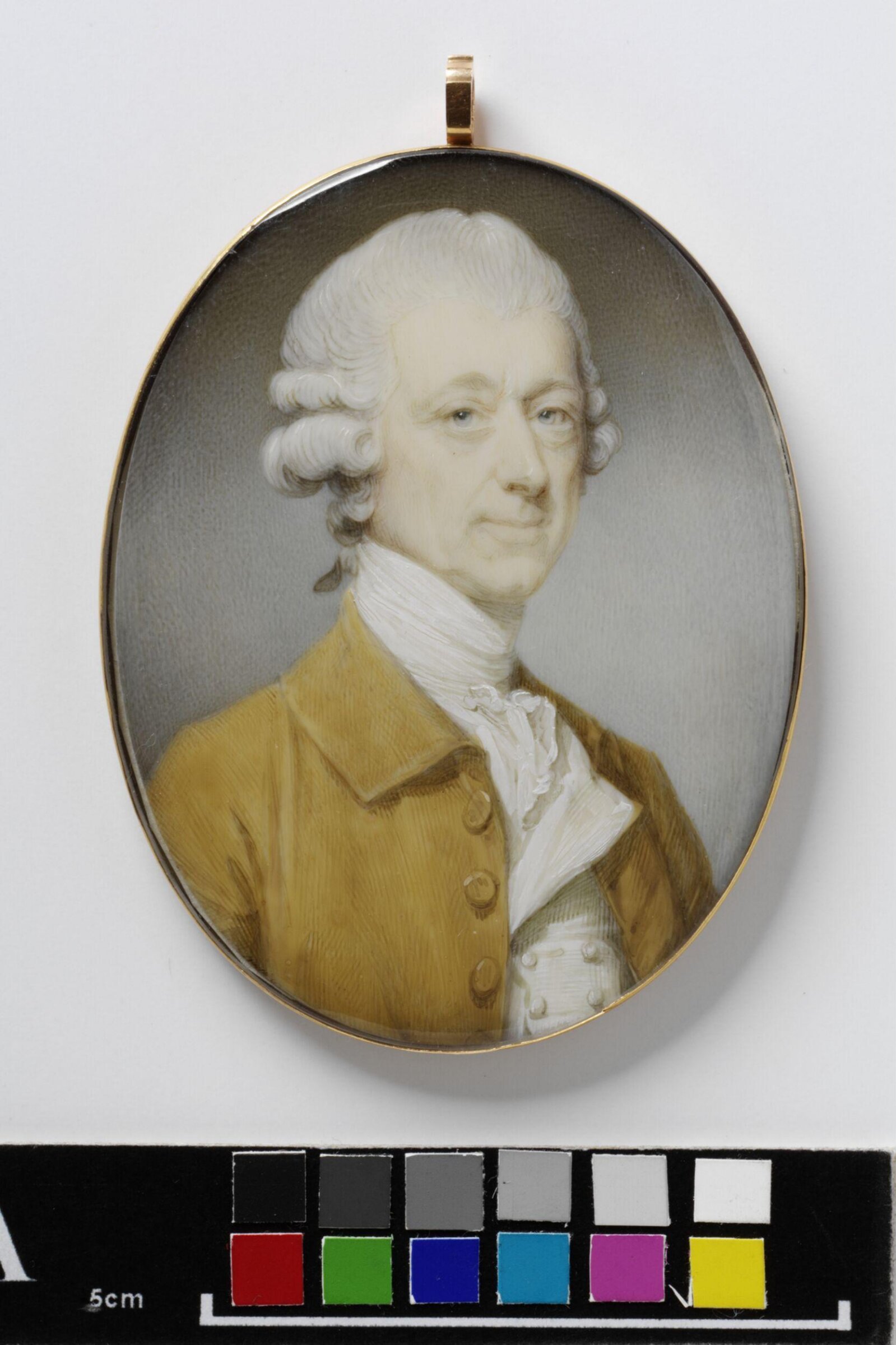Portrait of an unknown man with the initials T. (or J. or I.) H., Jeremiah Meyer, ca. 1780