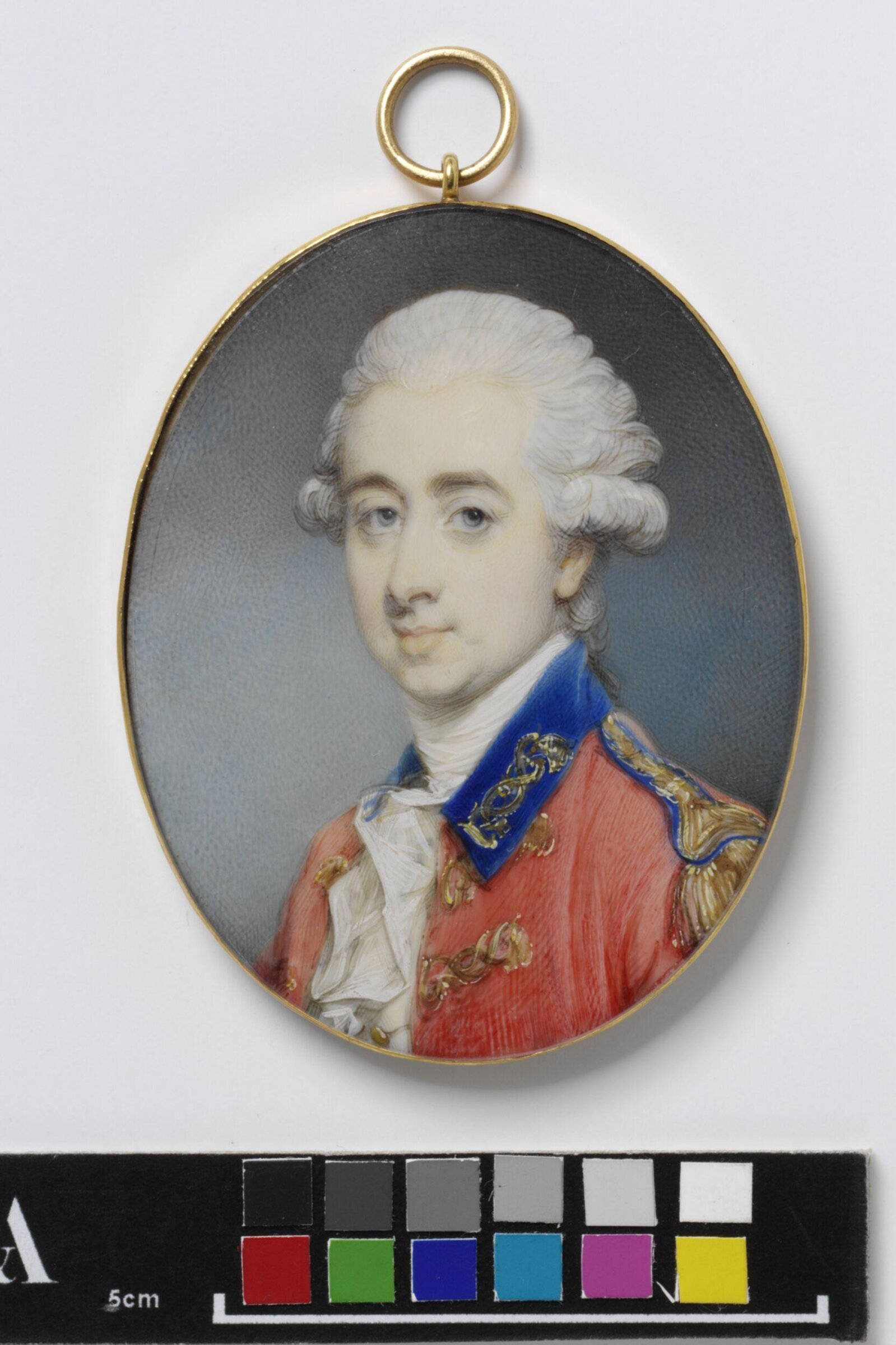 Portrait of an unknown officer, Jeremiah Meyer, ca. 1780