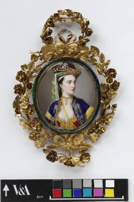 Portrait of an unknown woman wearing Turkish costume
