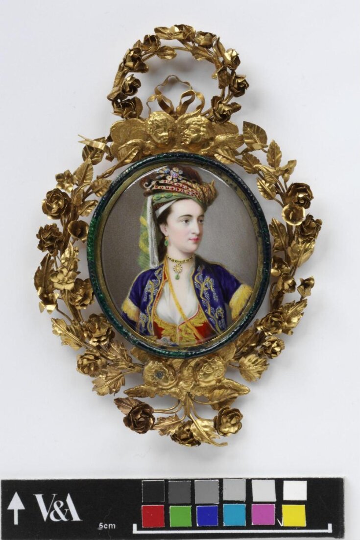 Portrait of an unknown woman wearing Turkish costume top image