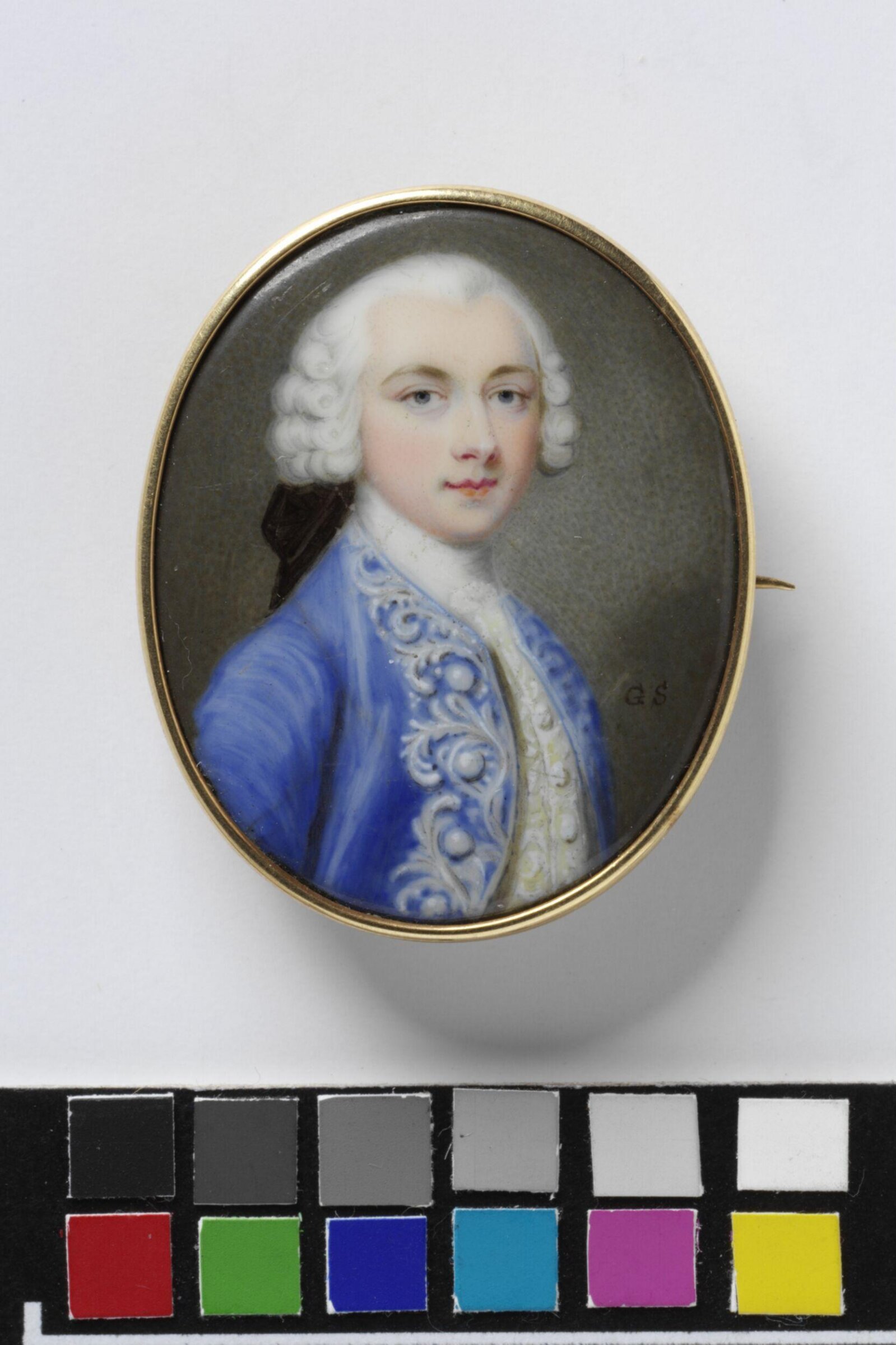 Portrait miniature of an unknown man, Gervase Spencer, 1749
