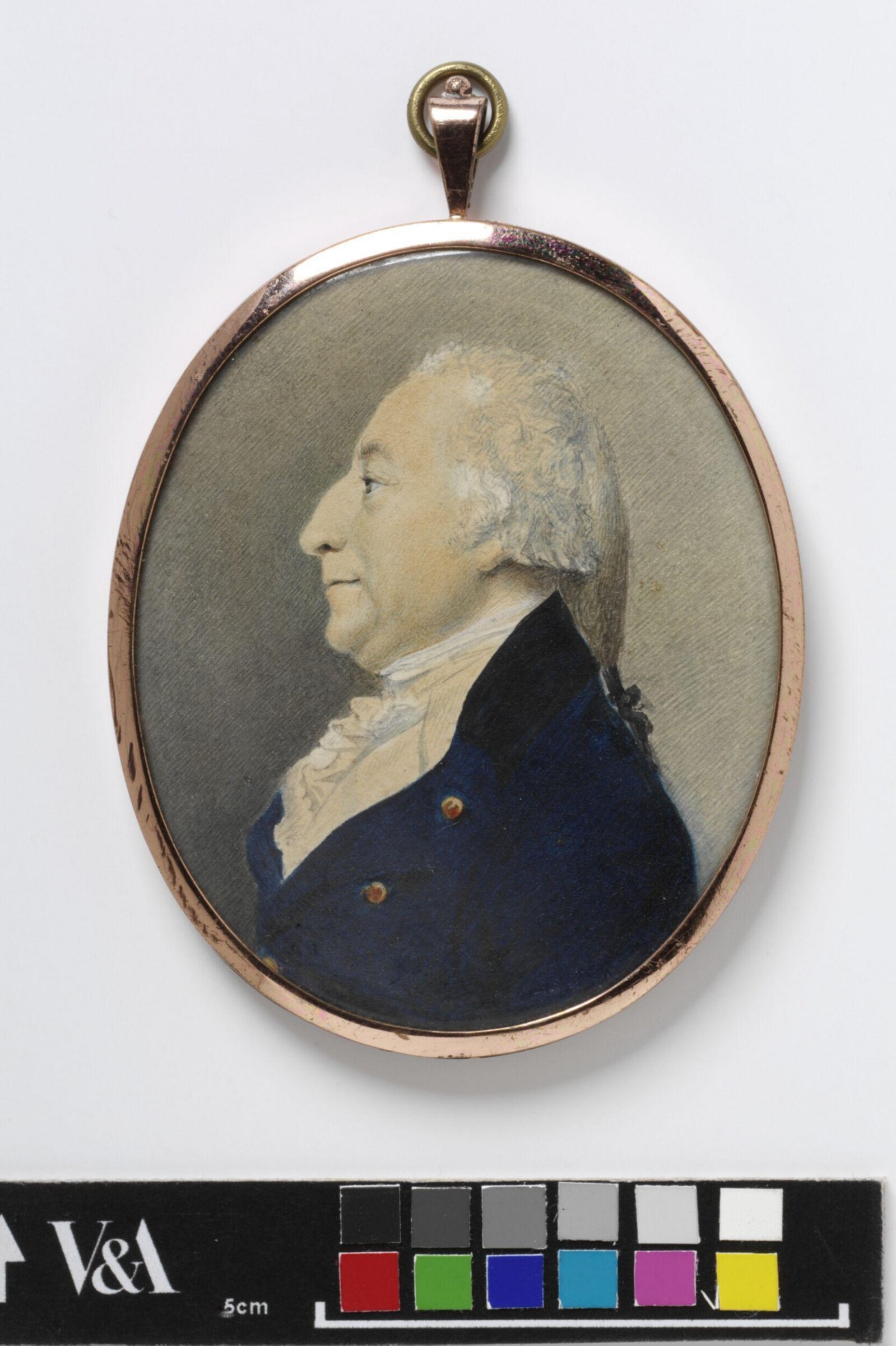 Portrait of an unknown man in profile, George Engleheart, 1790s