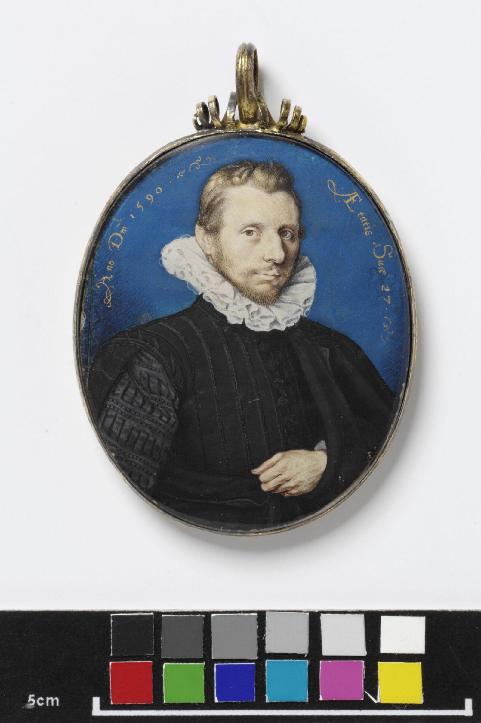 An Unknown Man Aged 27, Isaac Oliver, 1590