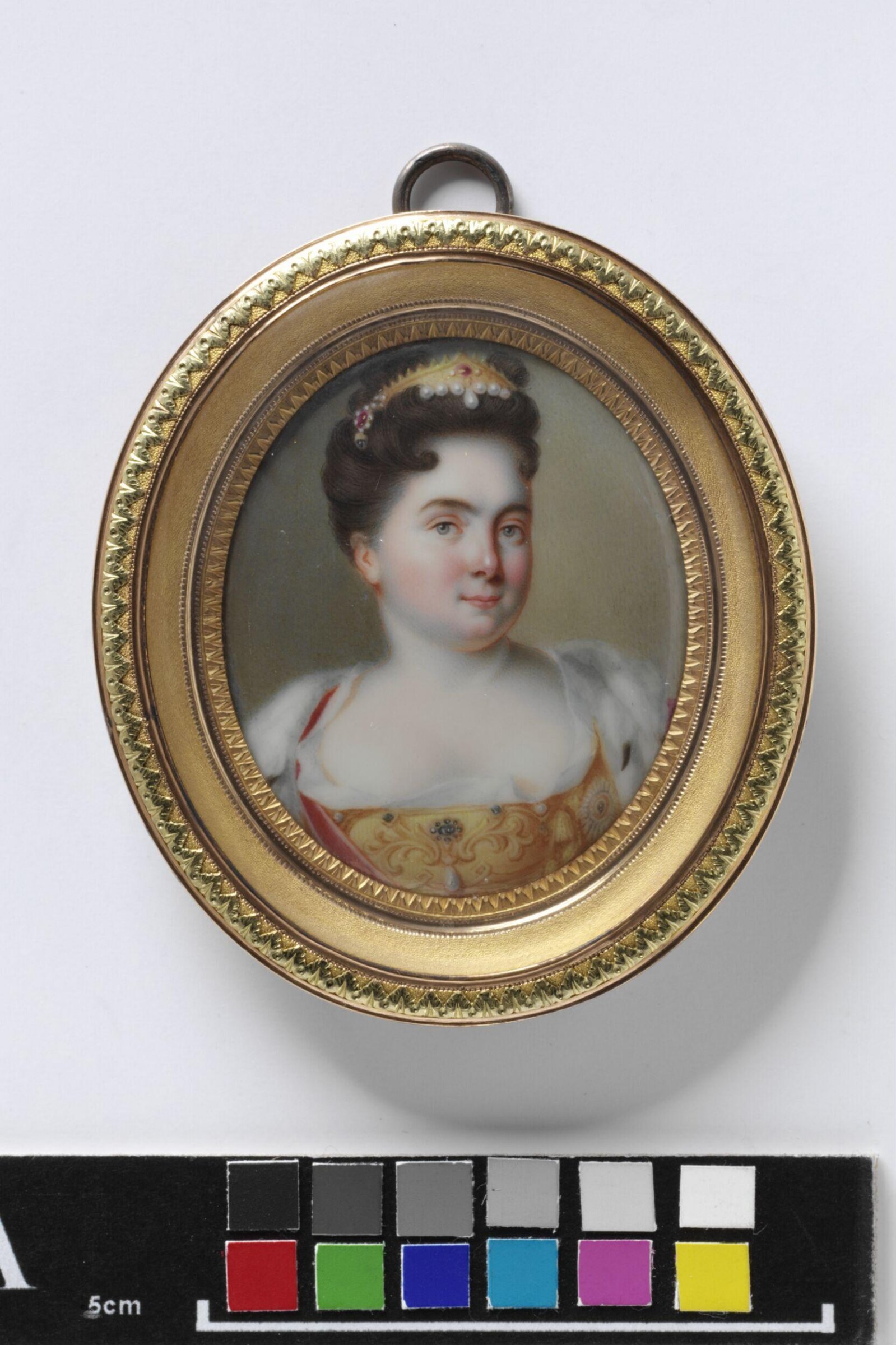 Portrait of Catherine I, Empress of Russia (1682-1727), second wife of Peter the Great, after a portrait by Nattier (dated 1717), Charles Boit, 1717