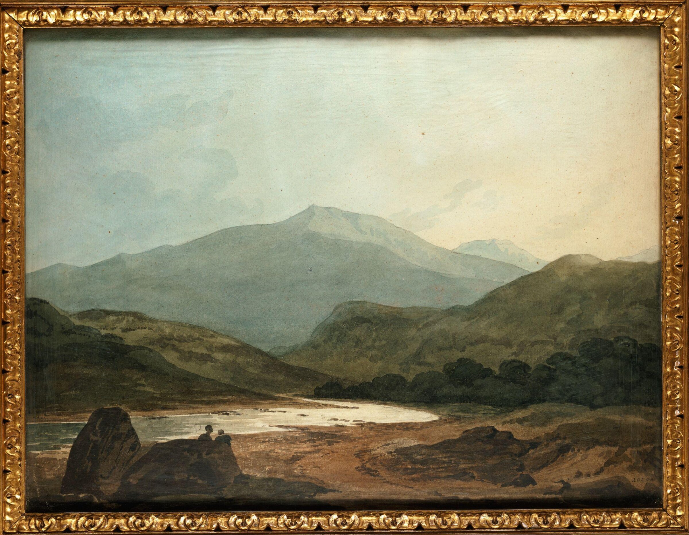 Moel Hebog, looking down the vale from near Dinas Emrys, Varley, ca. 1800-42