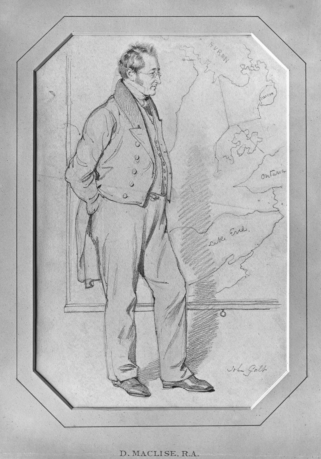 Portrait of John Galt, Daniel Maclise, 1830-8