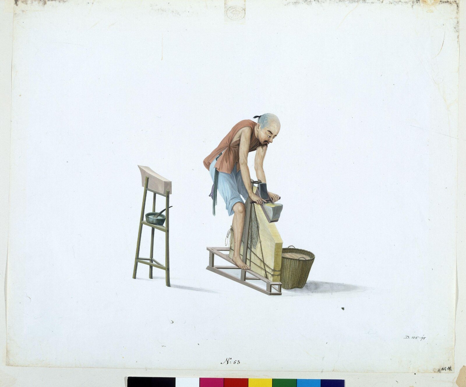 A Tobacco Cutter, Puqua, ca. 1790