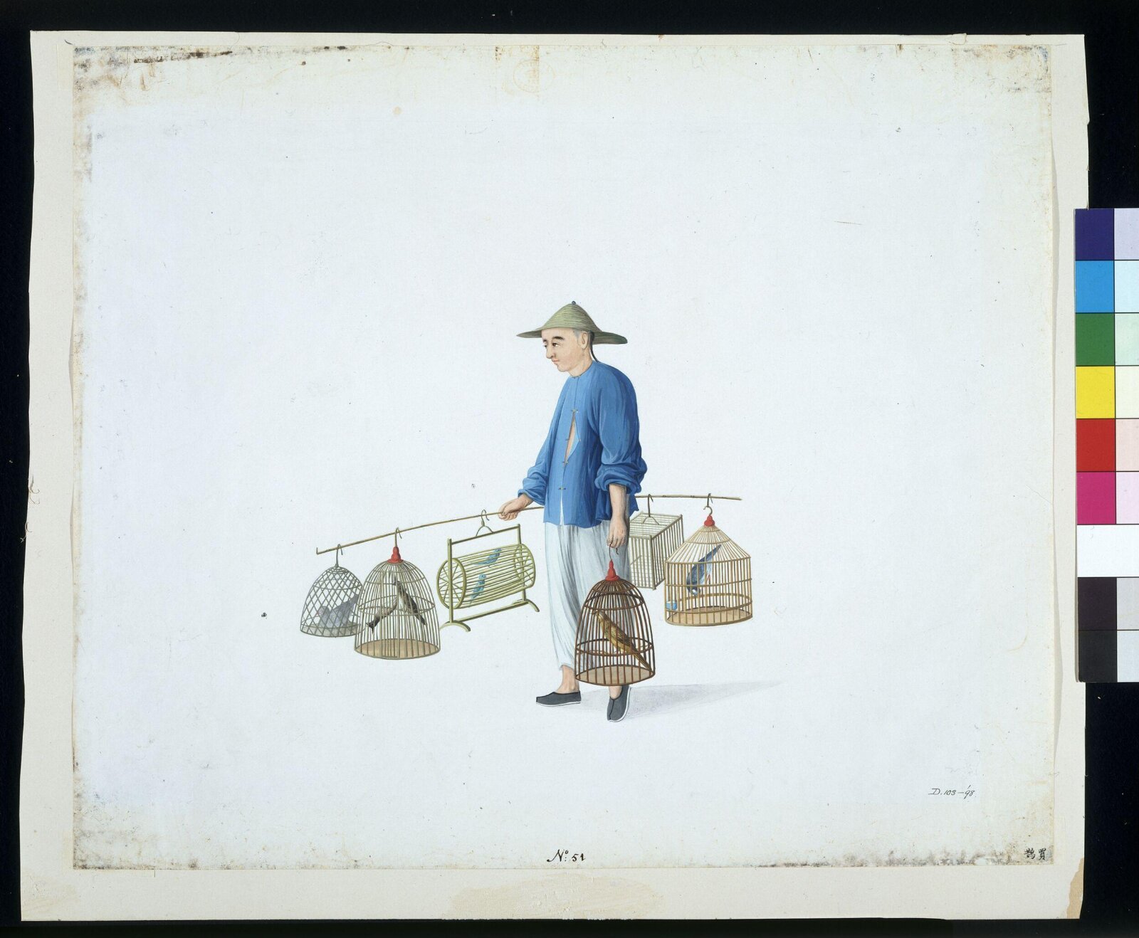 A Bird Seller, Puqua, ca. 1790