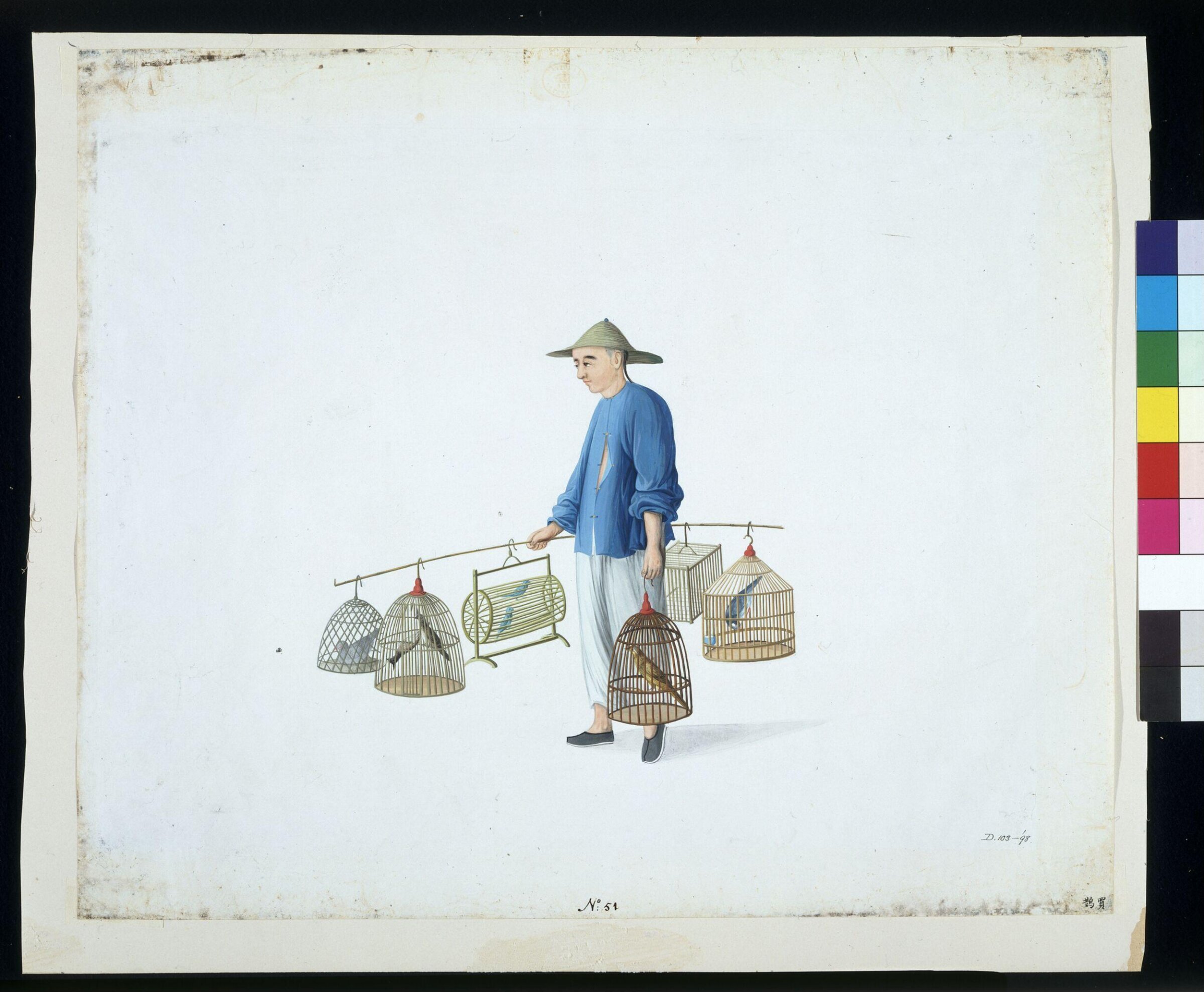A Bird Seller, Puqua, ca. 1790
