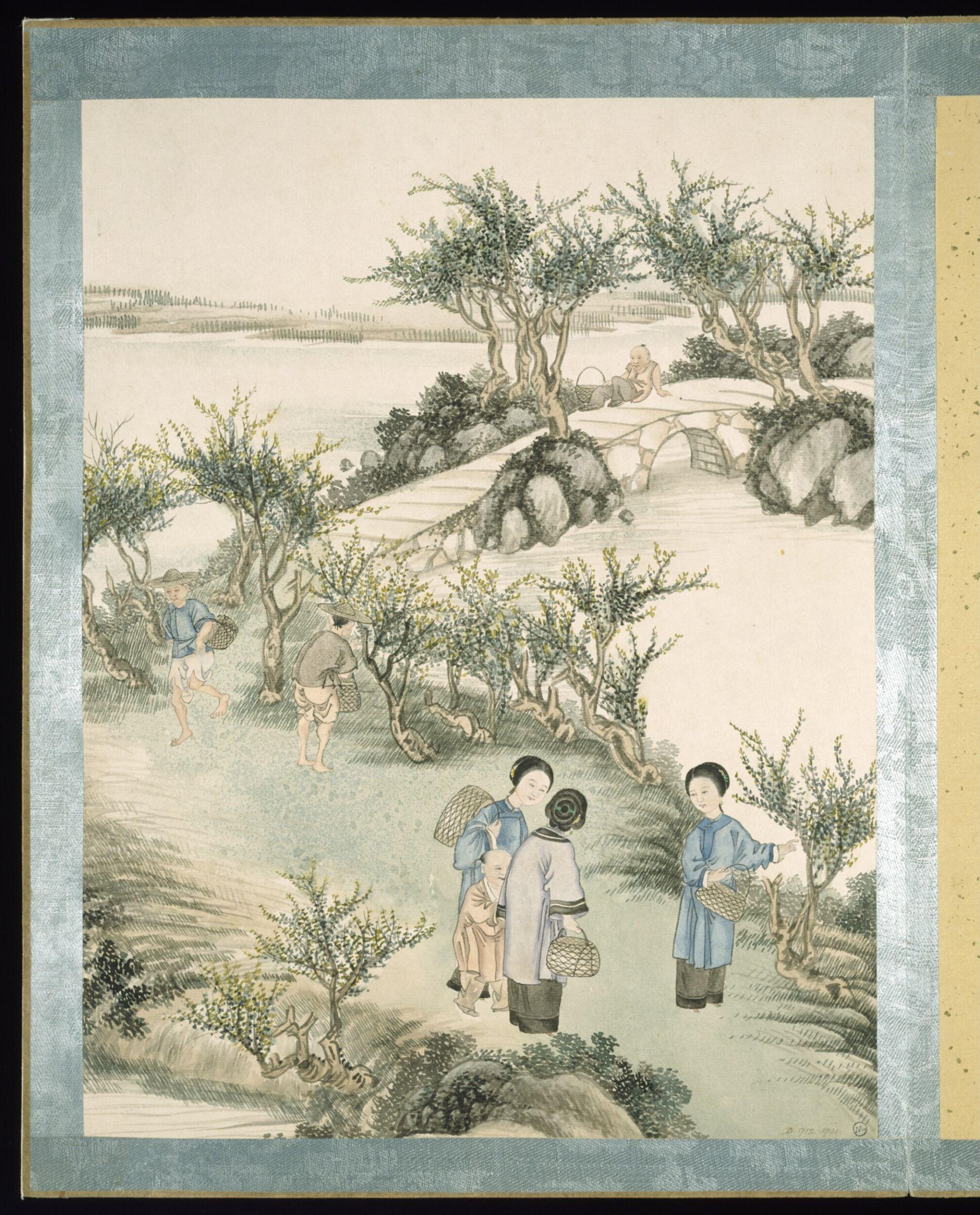 Gathering ‘Lusang’ Mulberry Leaves, Jun Wu, 1870-1890