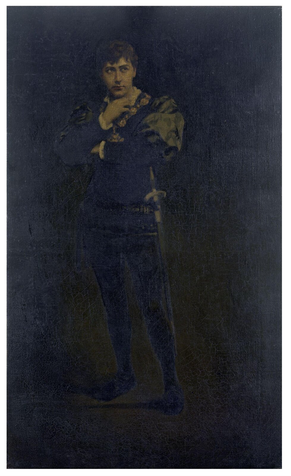 Edward Compton as Hamlet in <i>Hamlet</i> by William Shakespeare, ca. 1876
