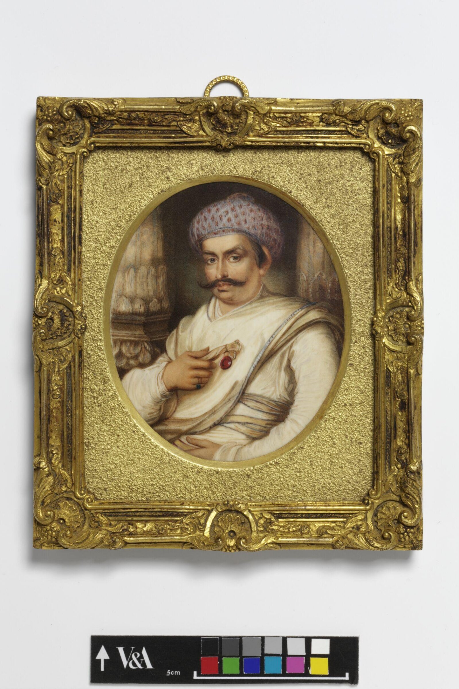 Portrait Miniature of Hyder Beg Khan, the Minister to the Nawab of A Wadh, Asaf-Au-Daula, Ozias Humphry, 1786